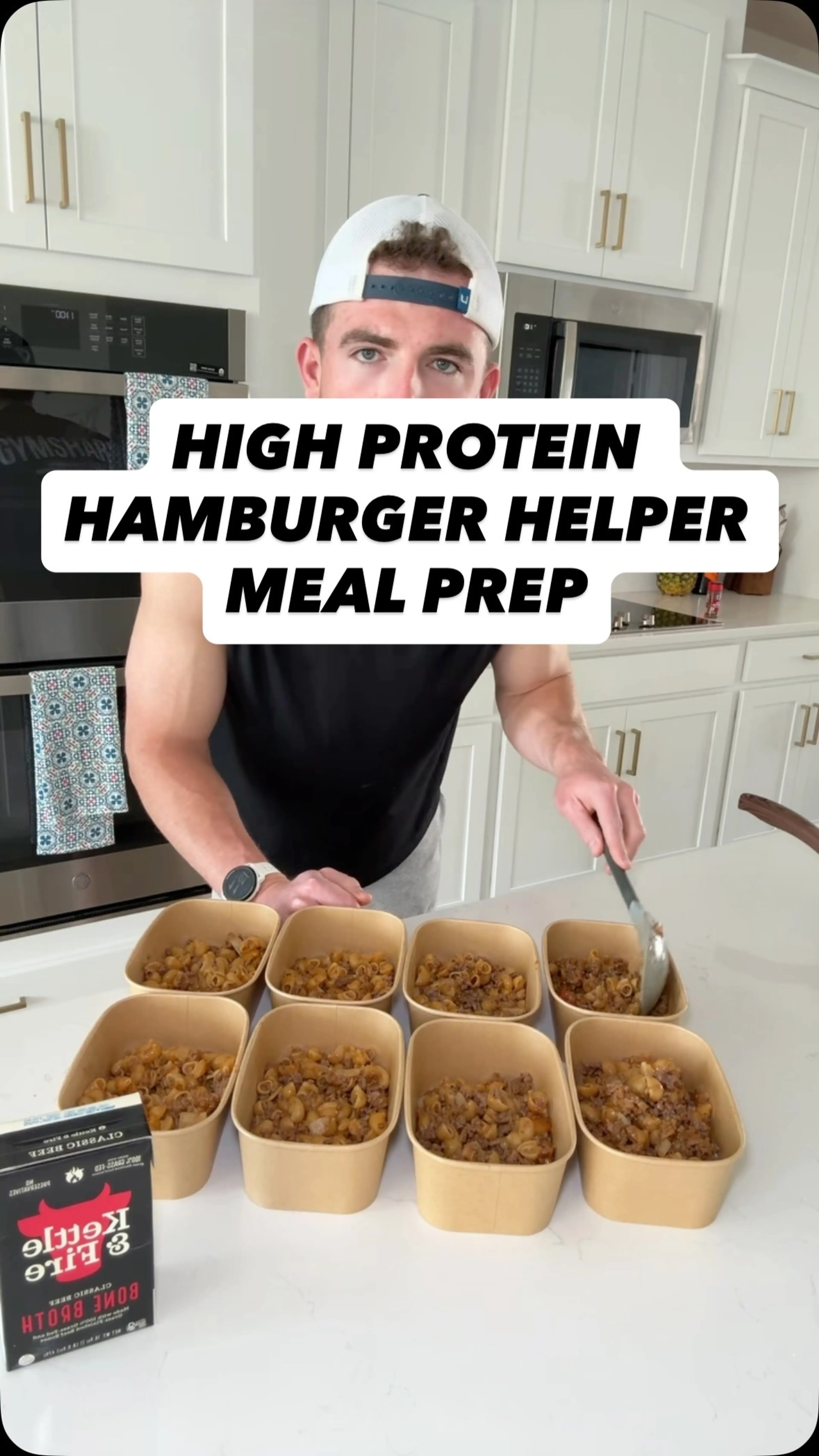 High-protein Hamburger Helper Meal Prep