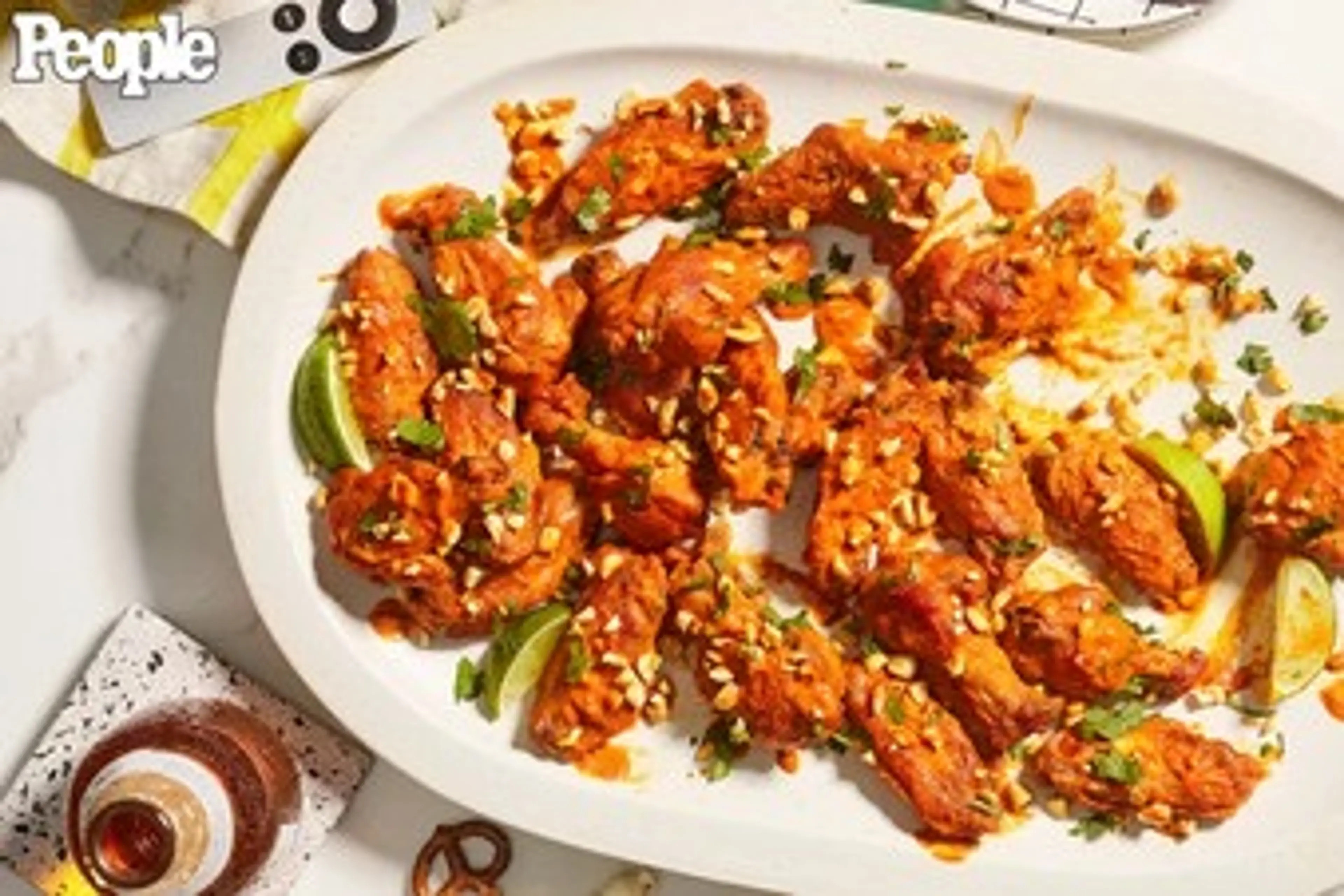 Red Curry Chicken Wings With Crushed Peanuts