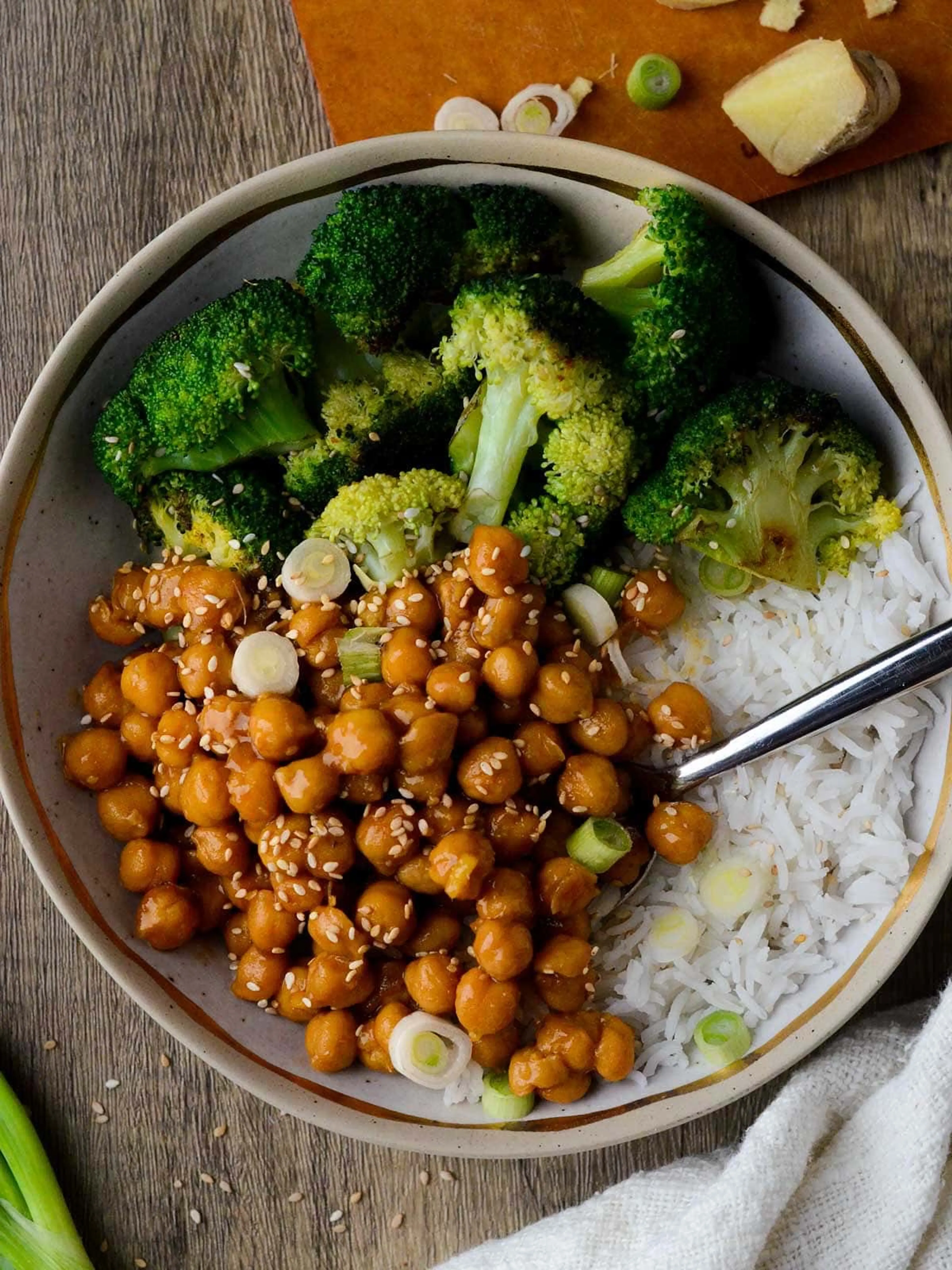 Sesame Ginger Chickpeas