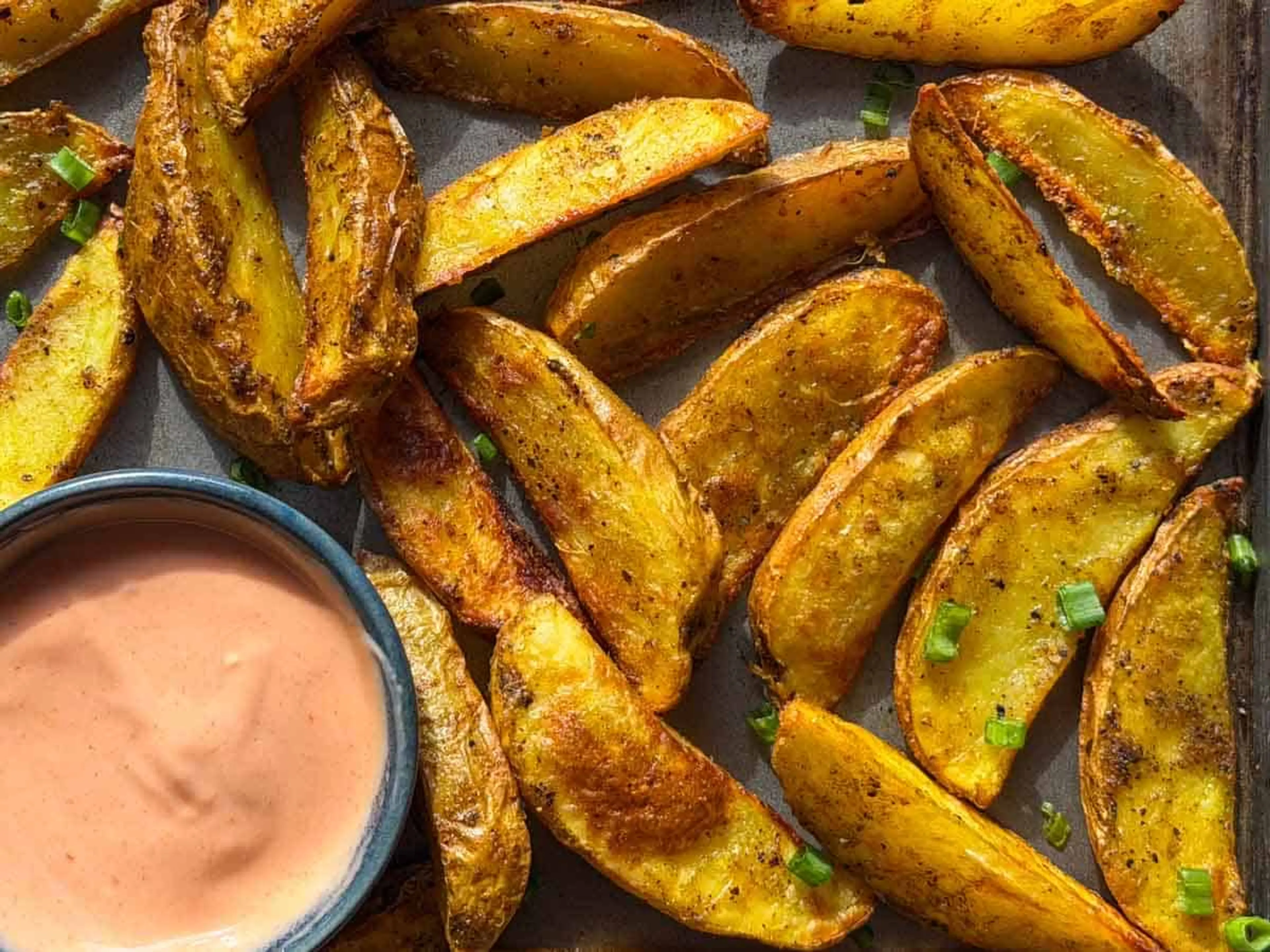 Masala Potato Wedges in Air Fryer