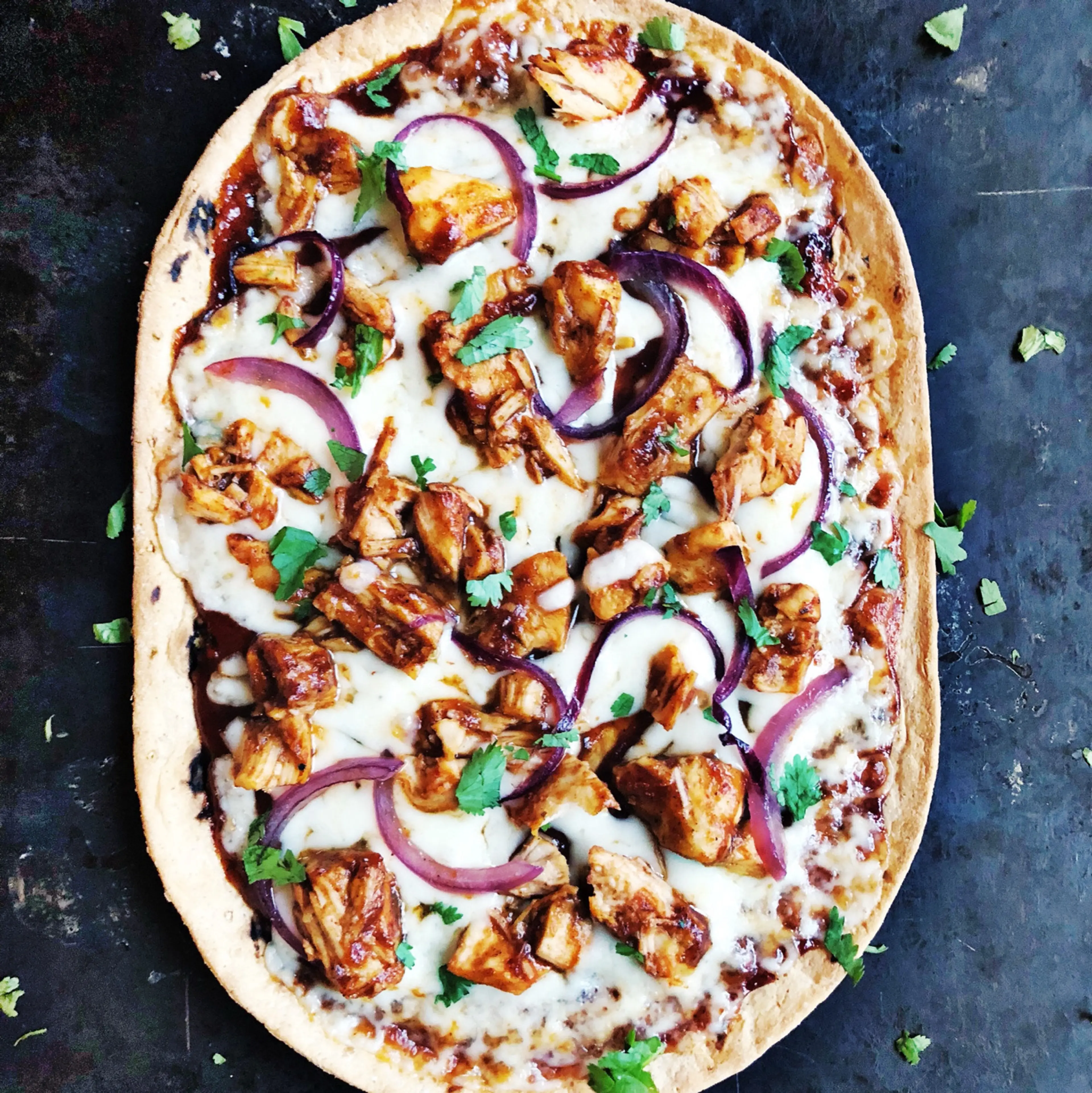 Lightened Up BBQ Chicken Pizza