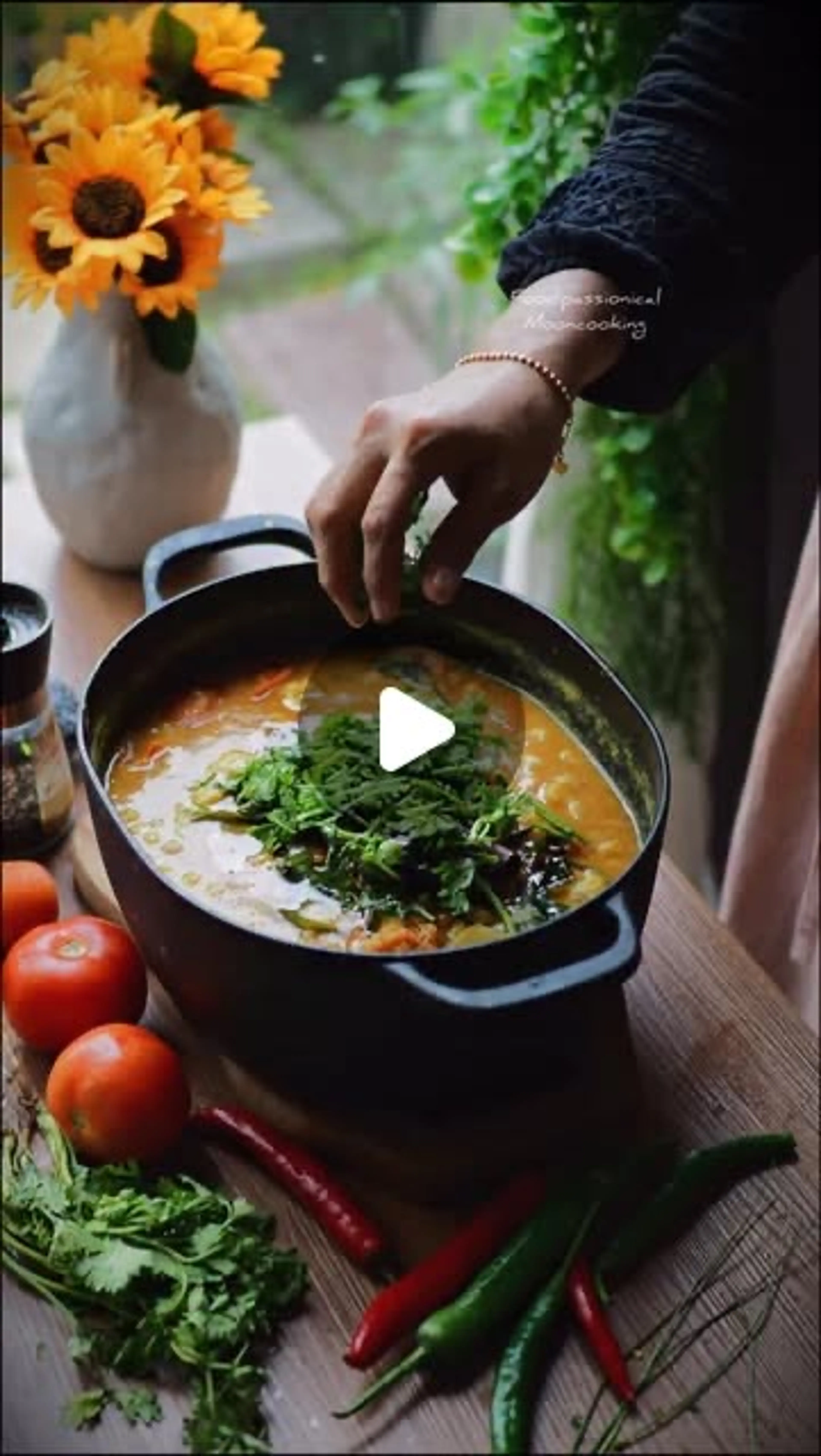 Creamy Roasted Cauliflower Chickpea Red Lentils Curry