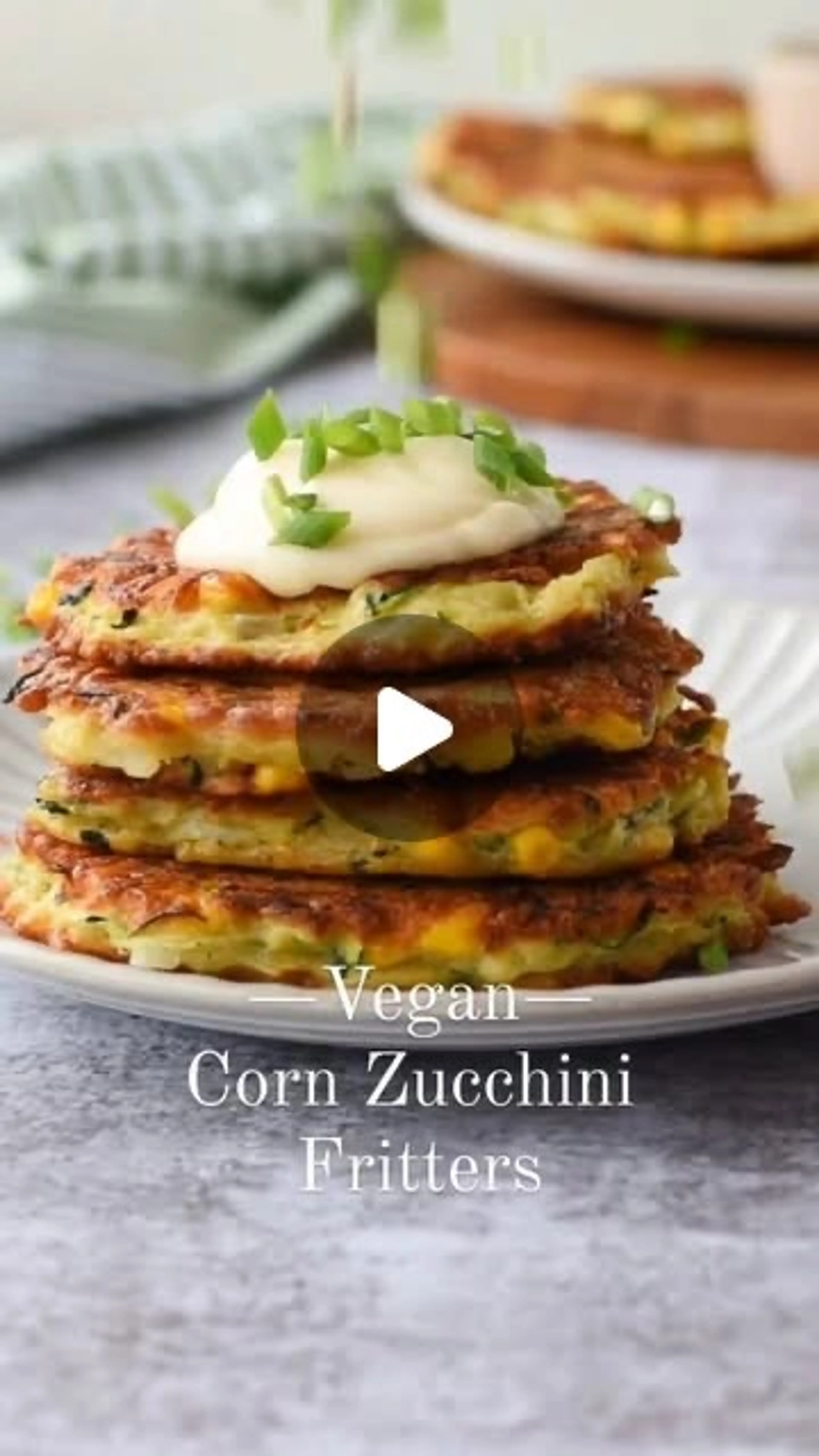 Vegan Corn Zucchini Fritters