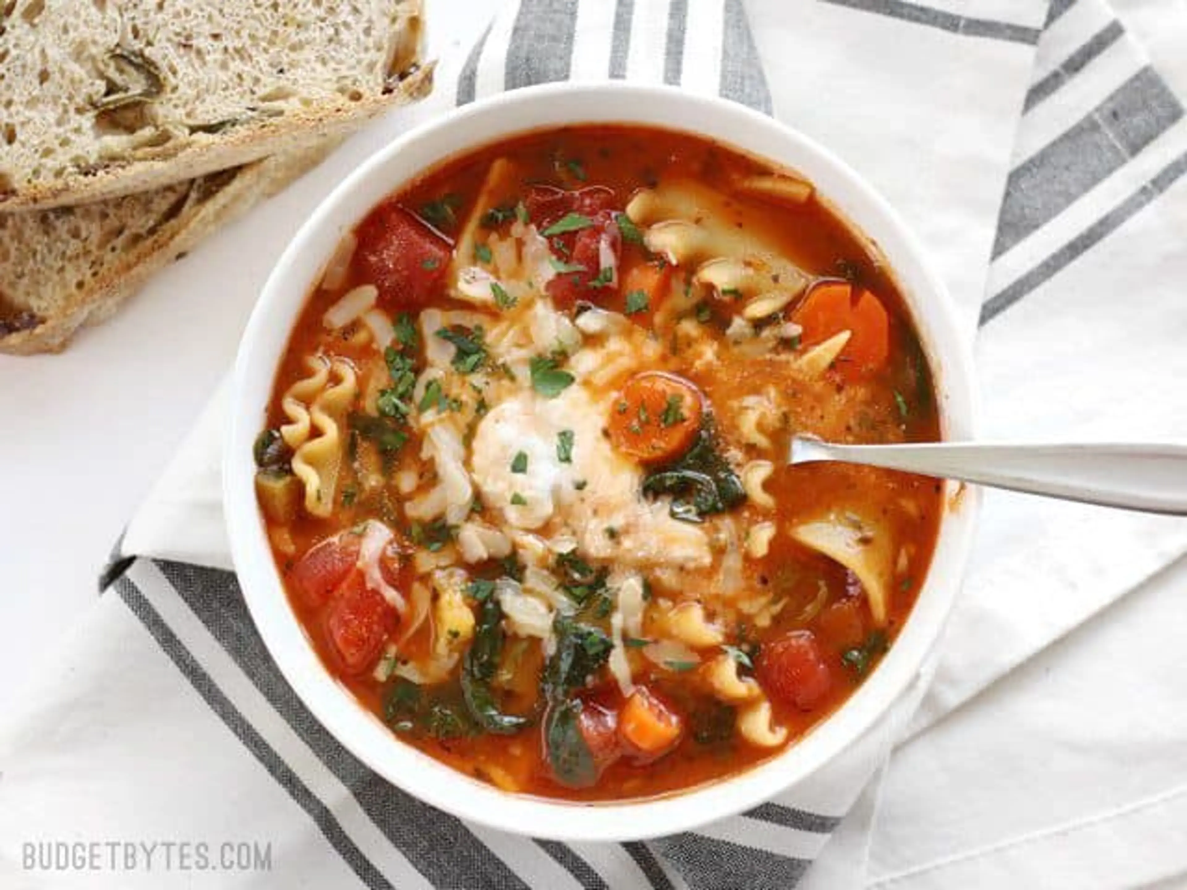 Garden Vegetable Lasagna Soup