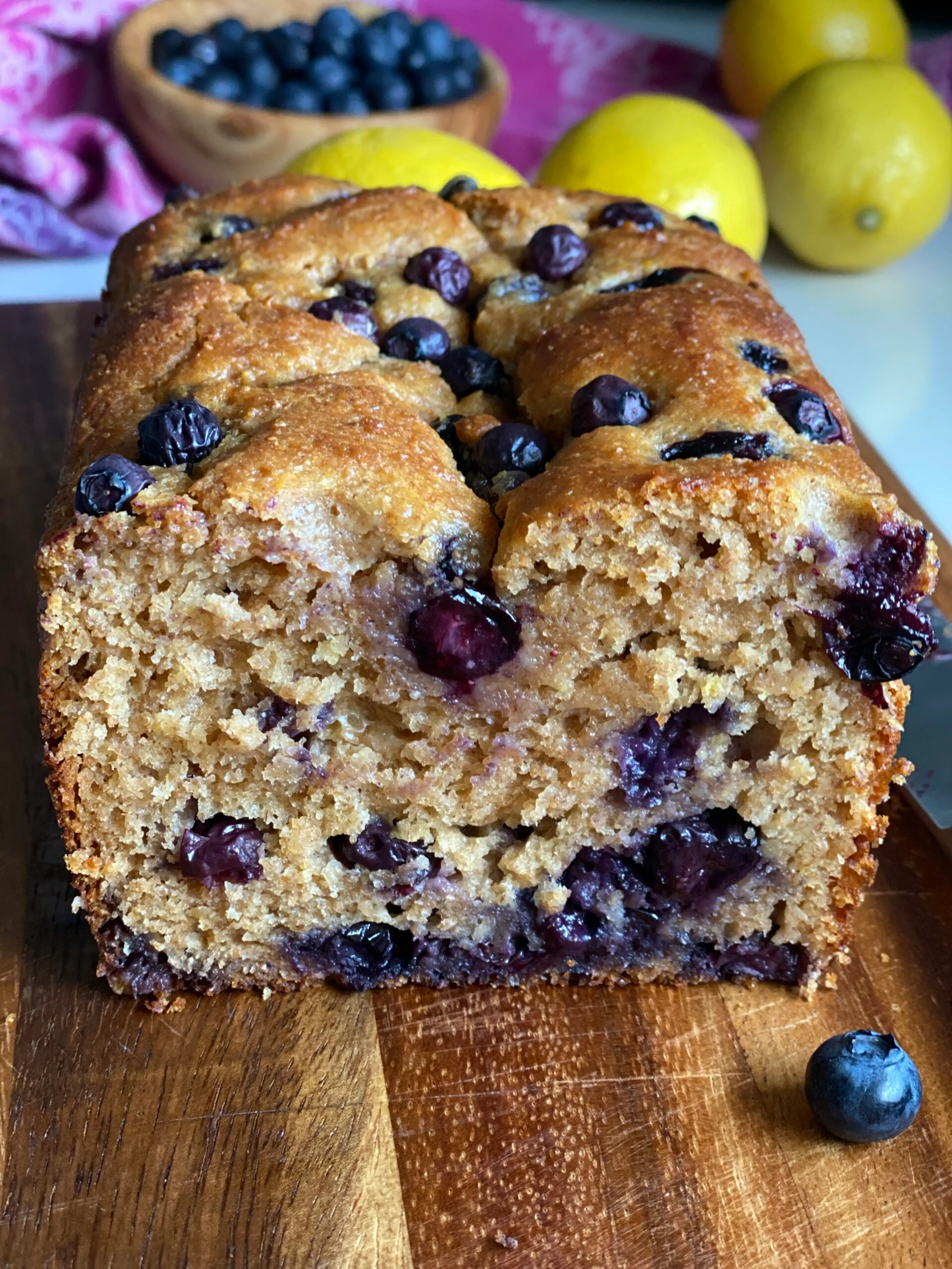 Healthy Lemon Blueberry Bread