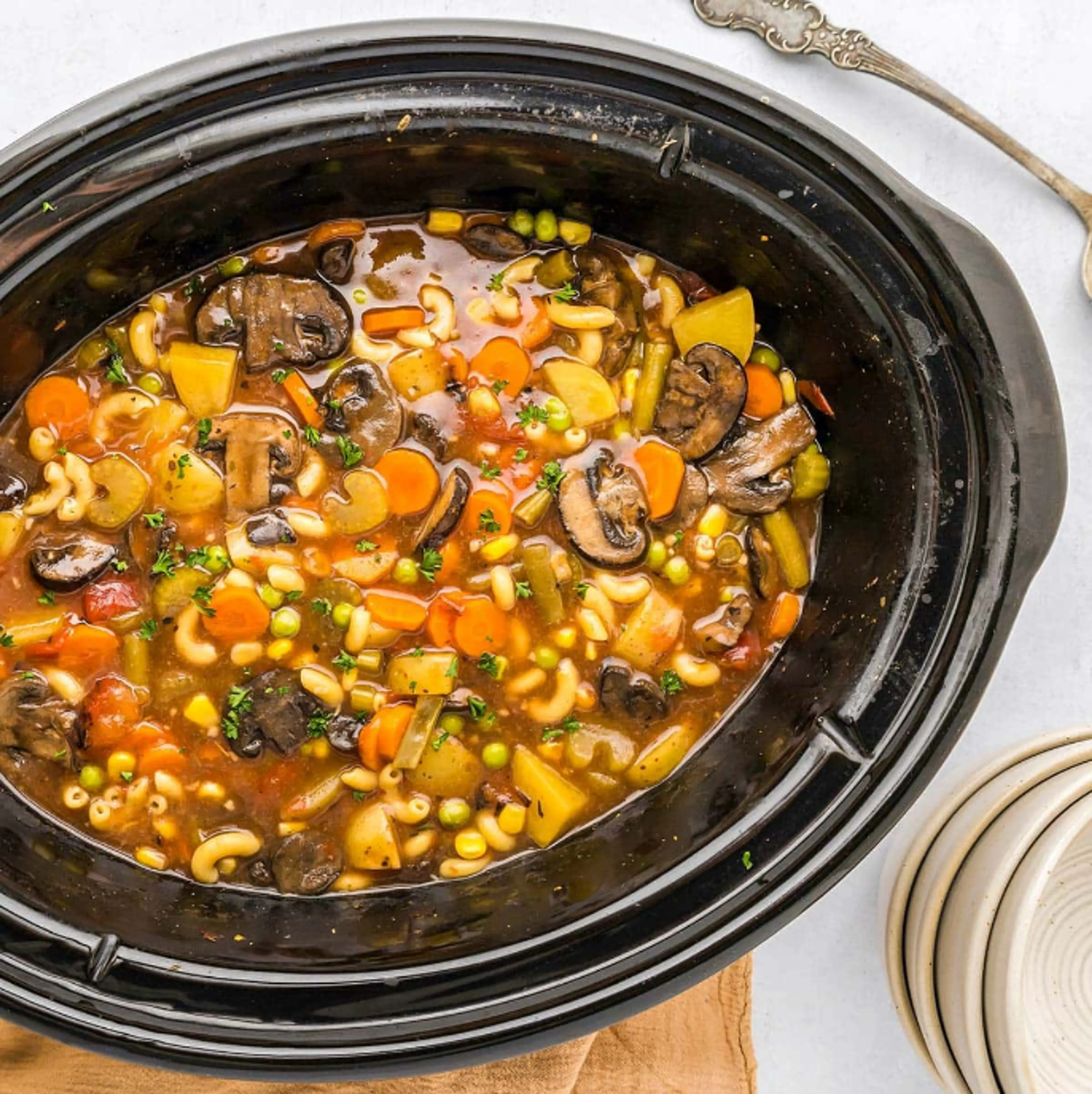 Slow Cooker Vegetable Stew (Easy, Healthy, Delicious!)