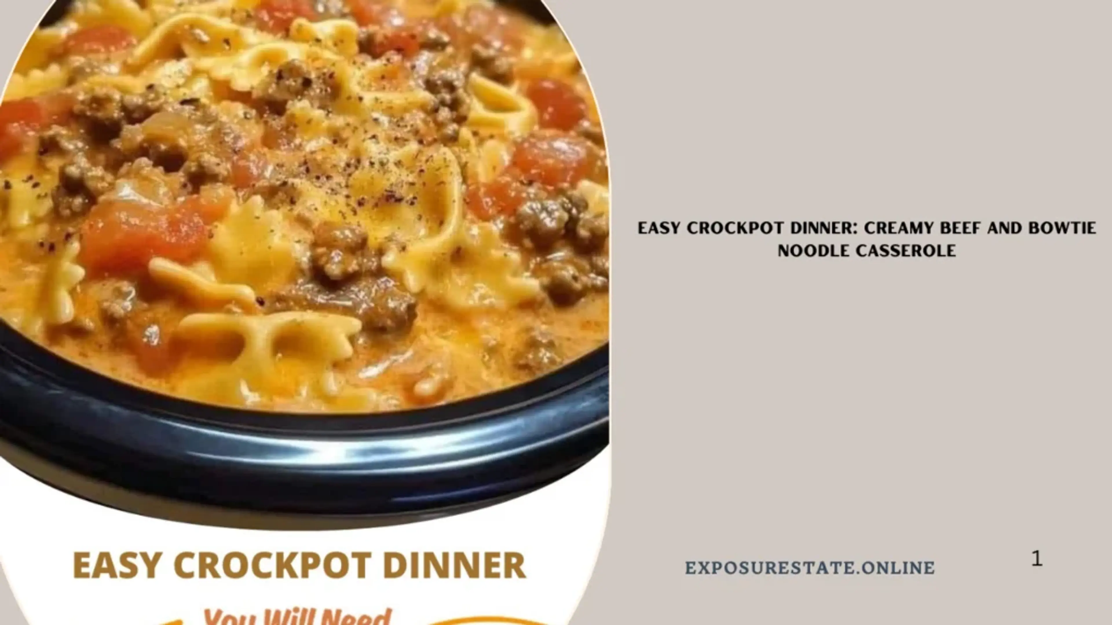 Creamy Beef and Bowtie Noodle Casserole