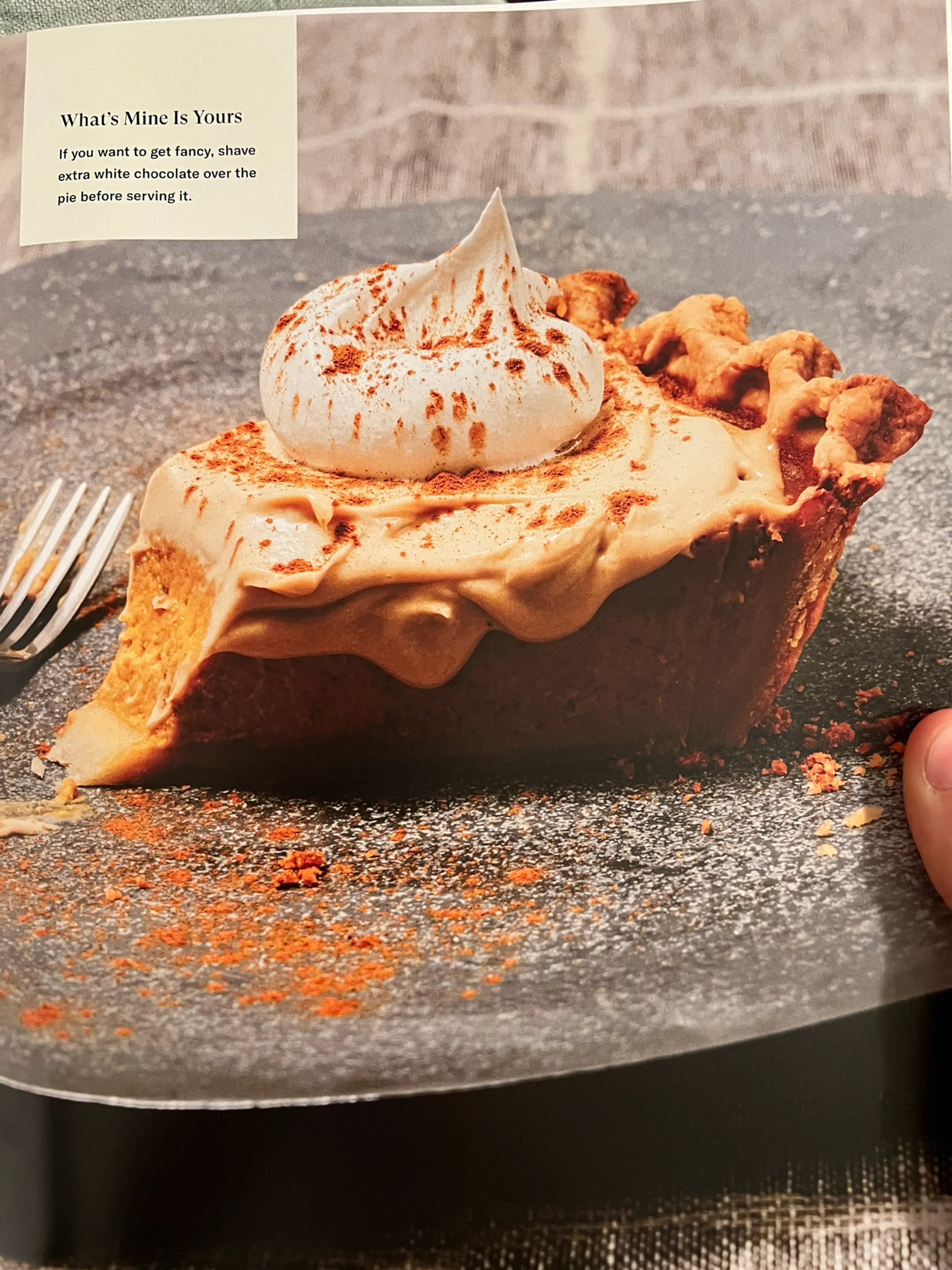 Pumpkin Pie with Roasted White Chocolate Cream