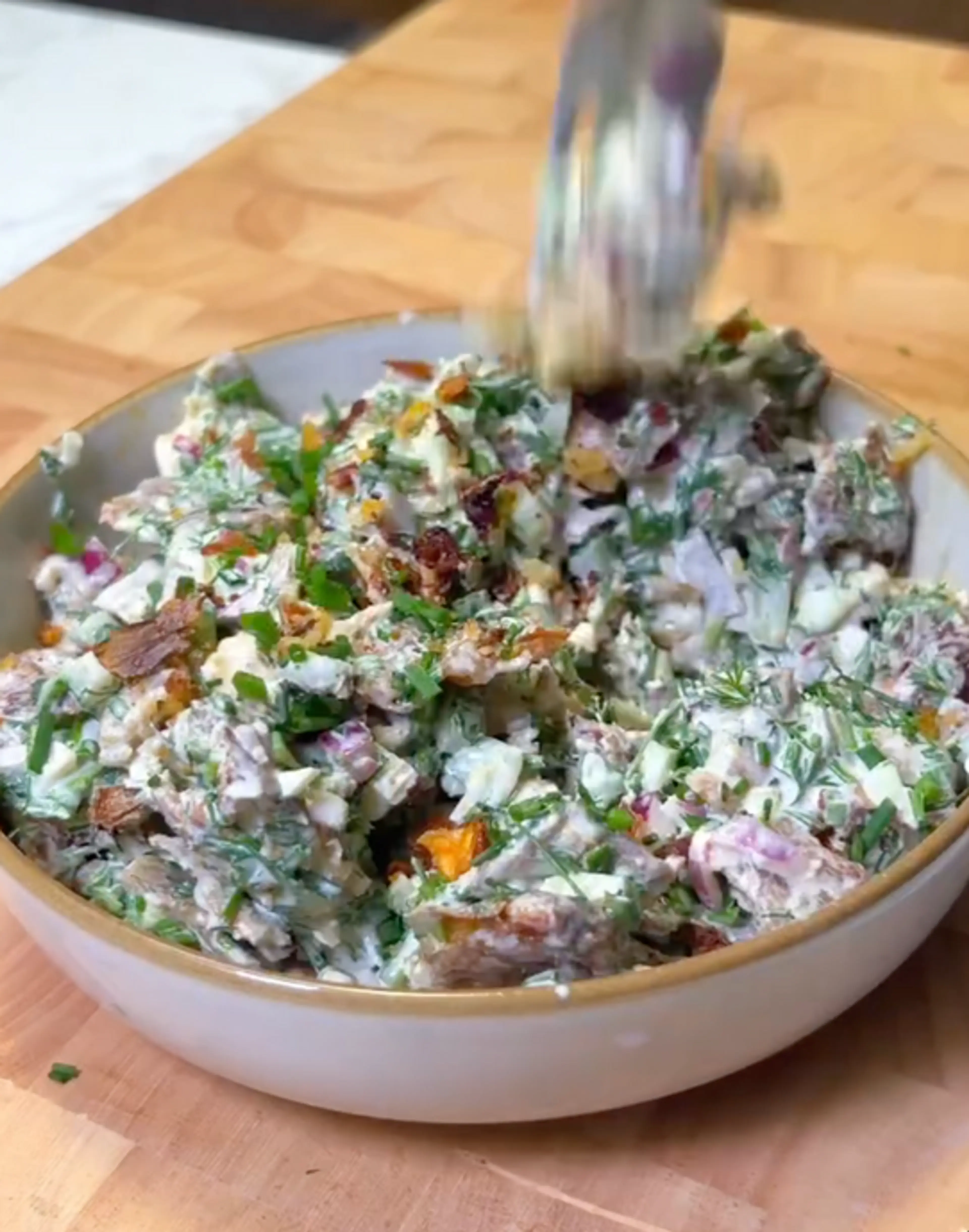 Crispy Mash Potato Salad