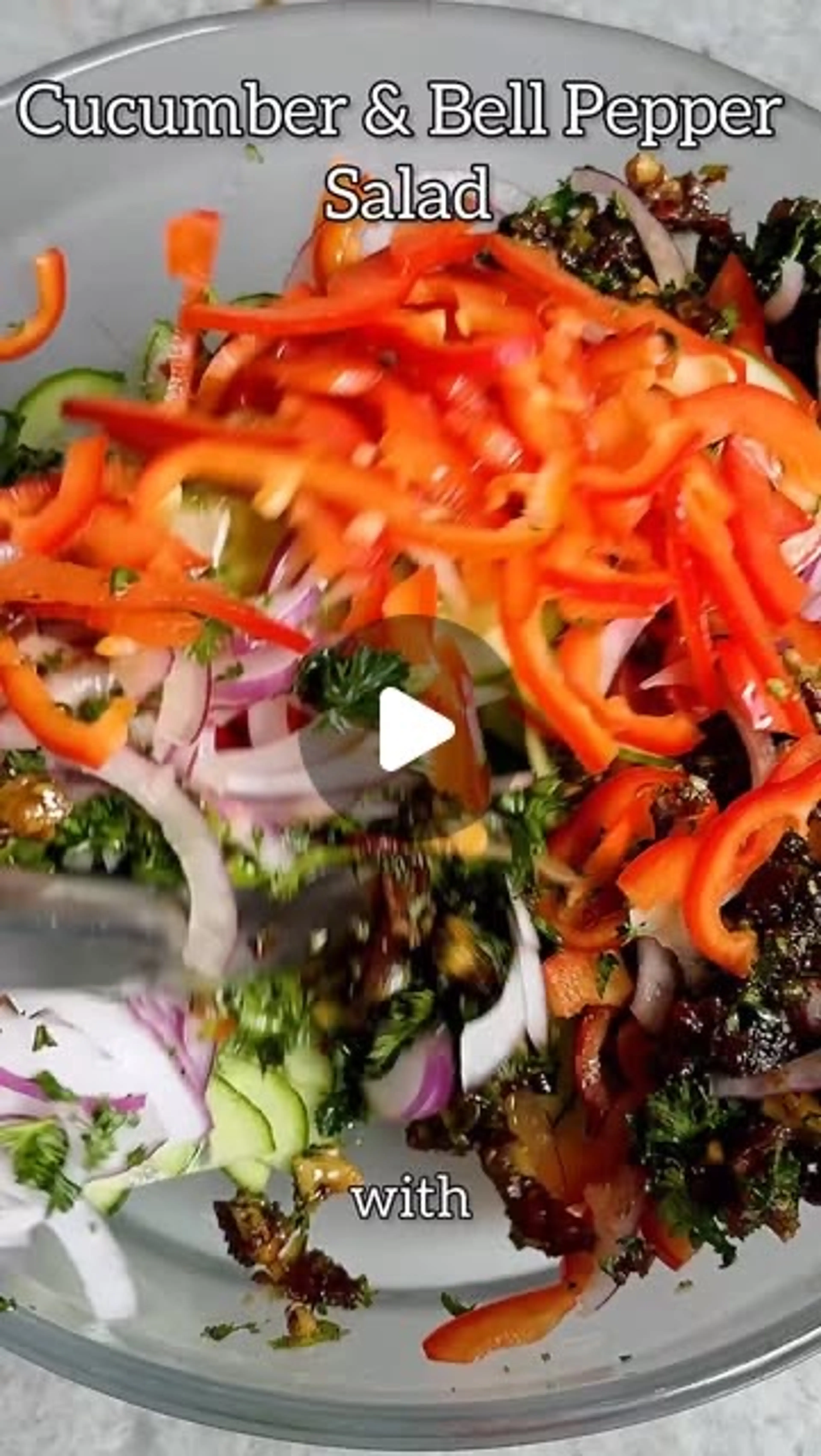 Cucumber & Bell Pepper Salad with Sun Dried Tomato & Date Ch