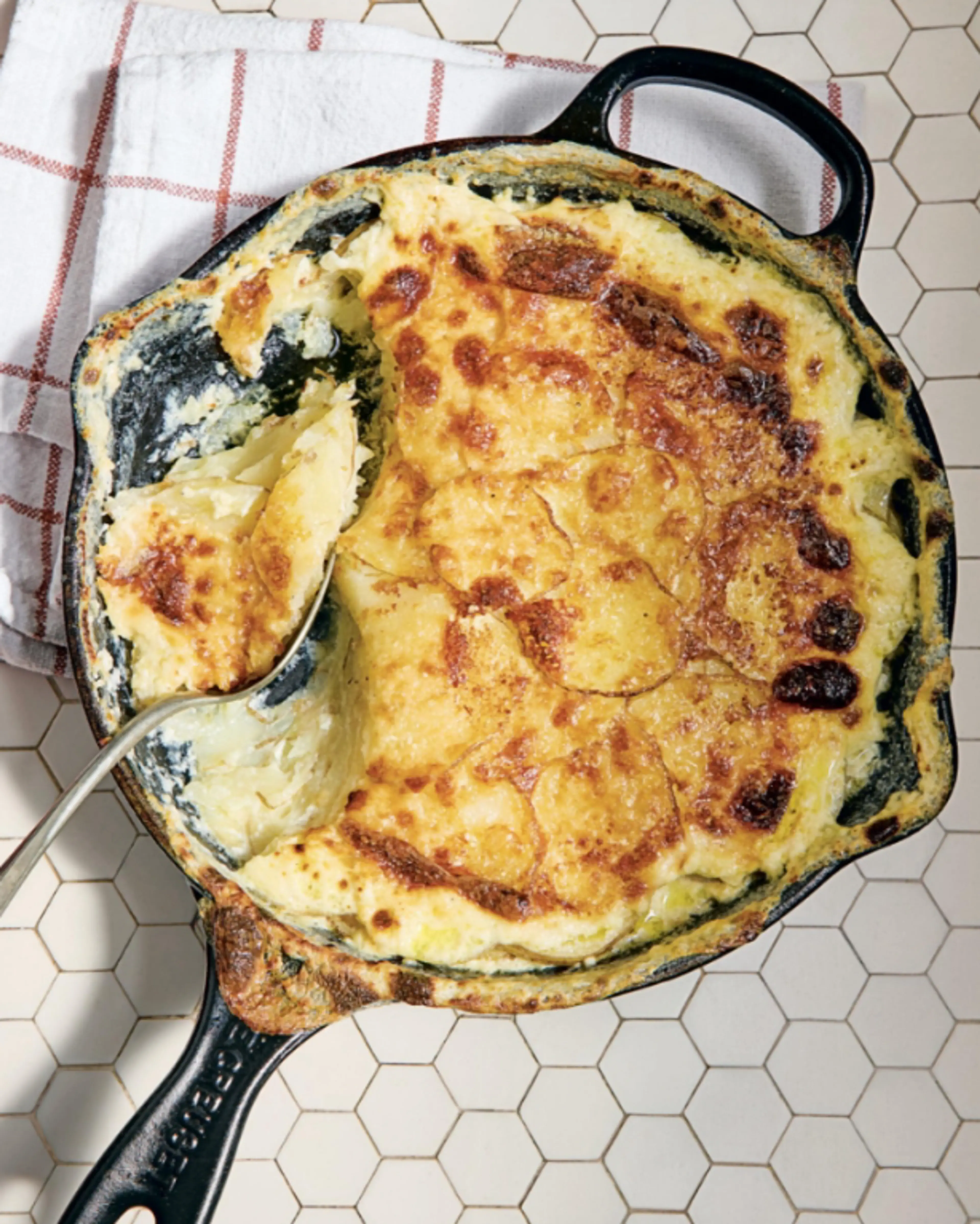 skillet potato gratin