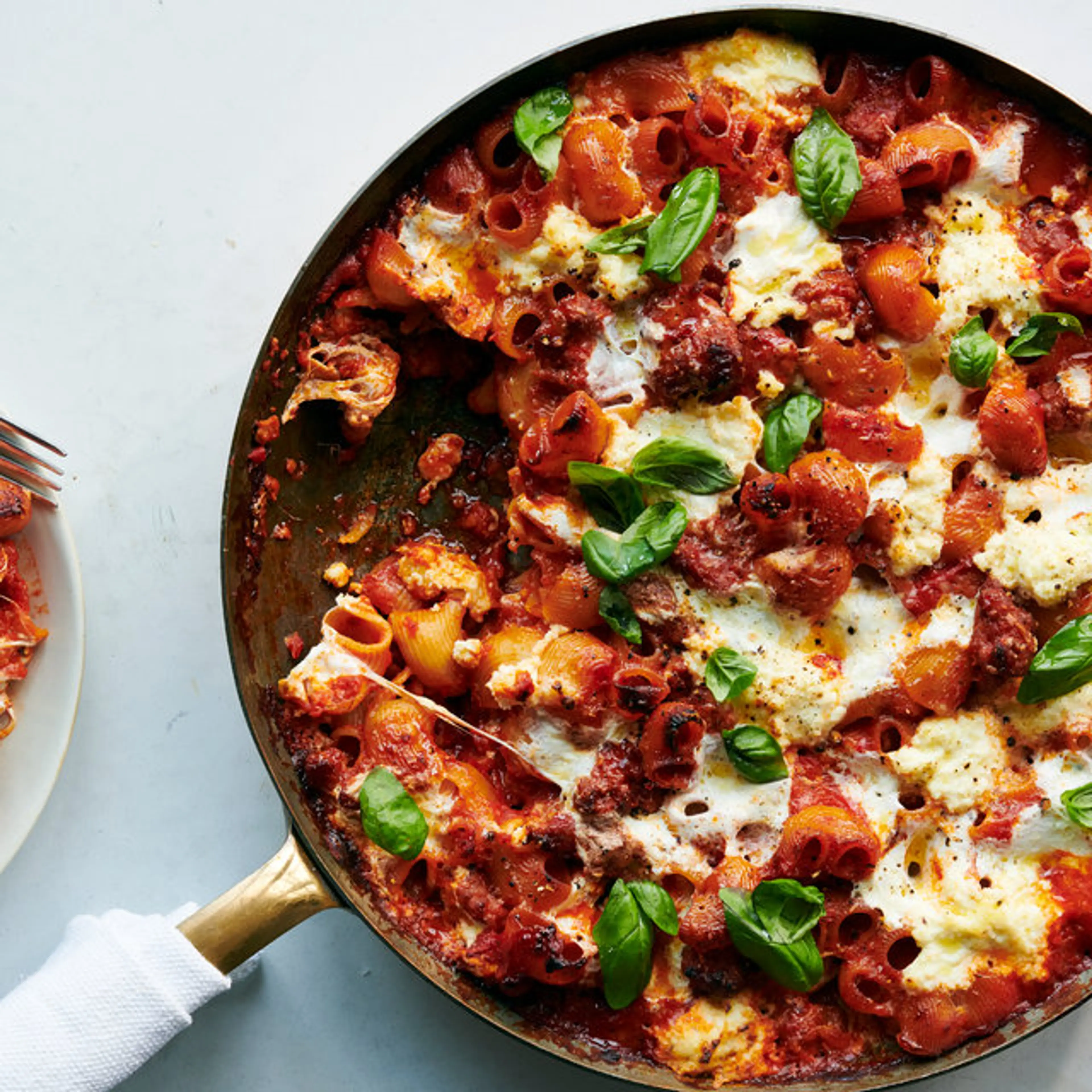 Cheesy Baked Pasta With Sausage and Ricotta