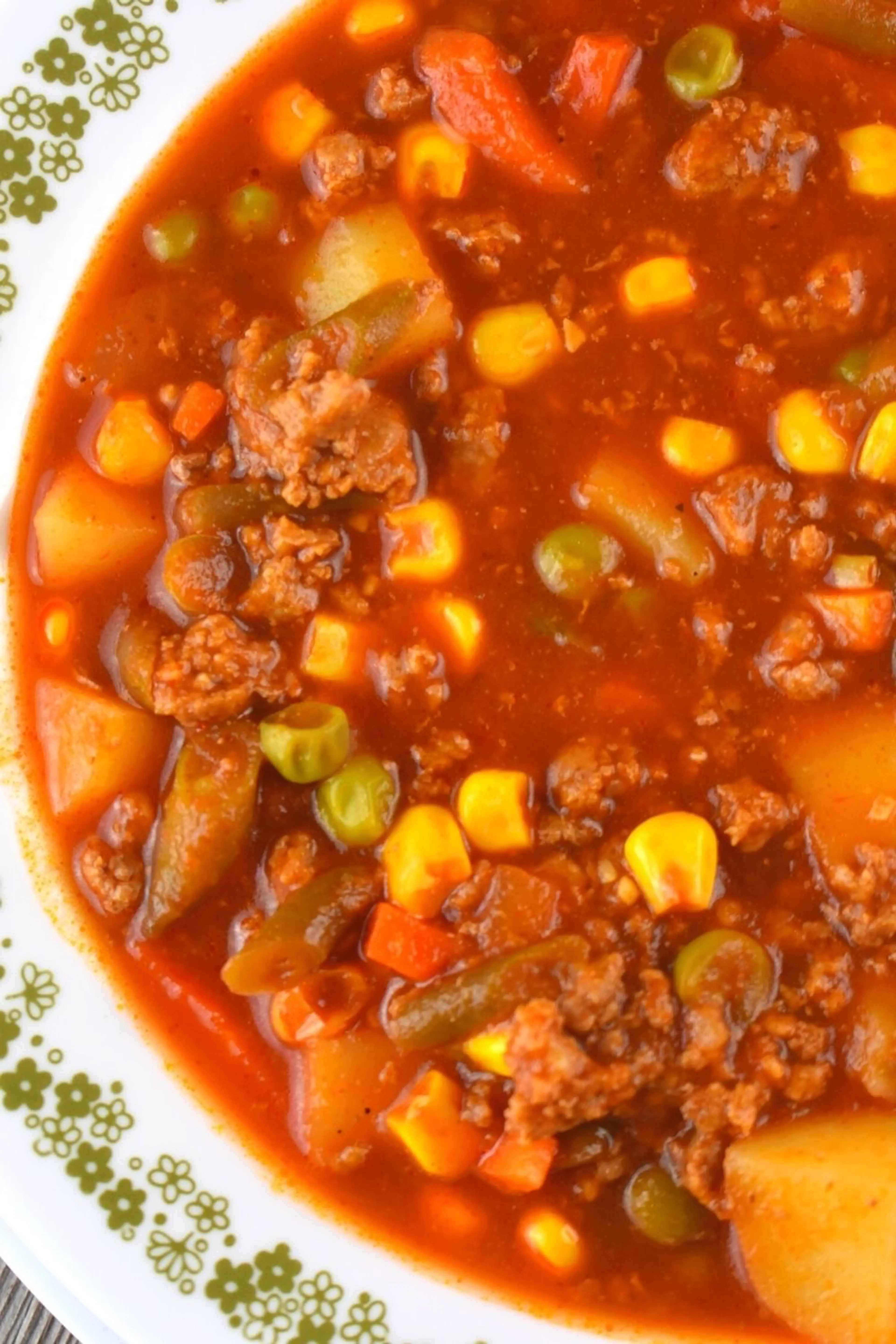 Hamburger Vegetable Soup with V8 Juice