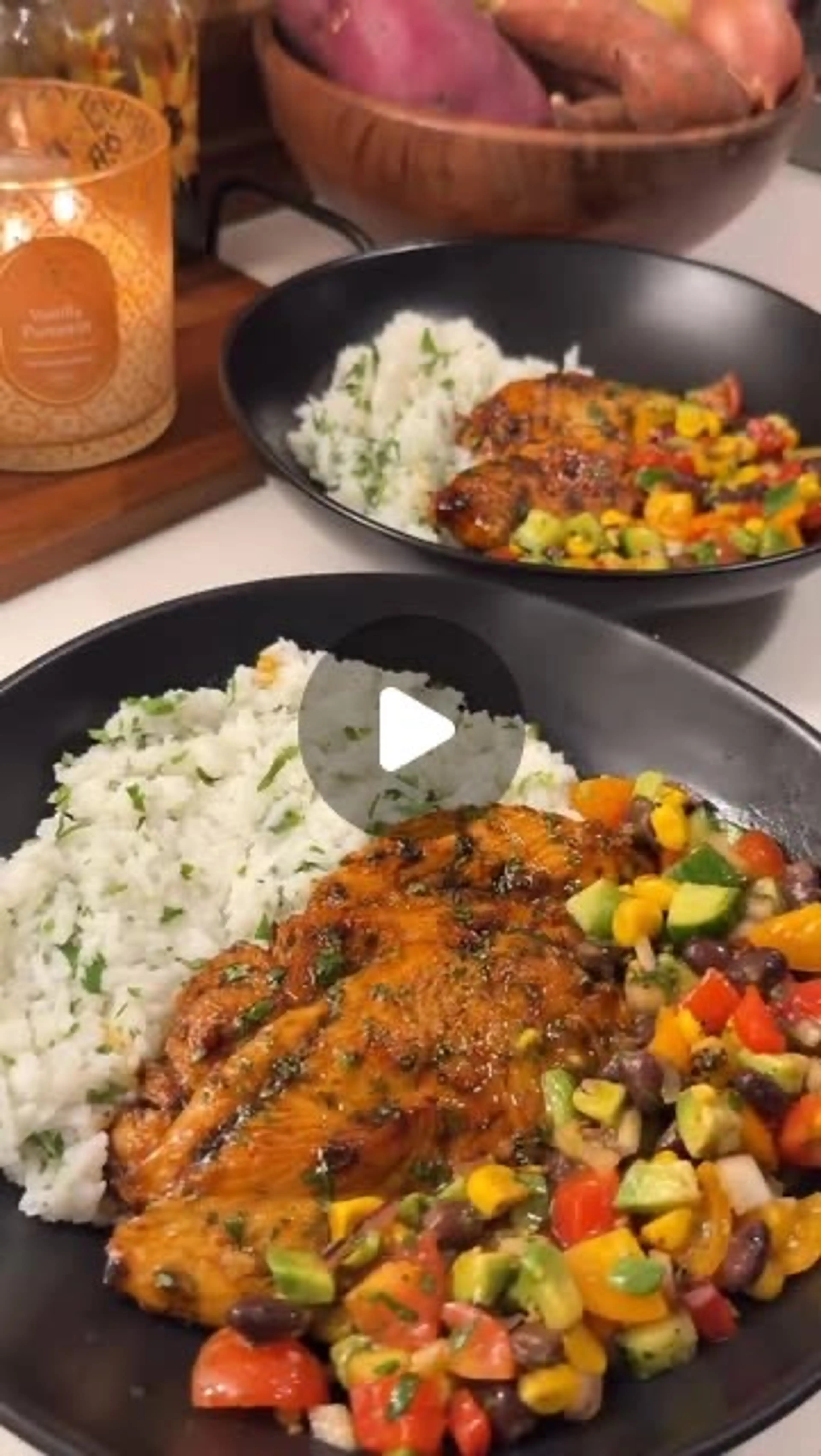Cilantro Honey Lime Chicken & Roasted Corn and Tomato Salad