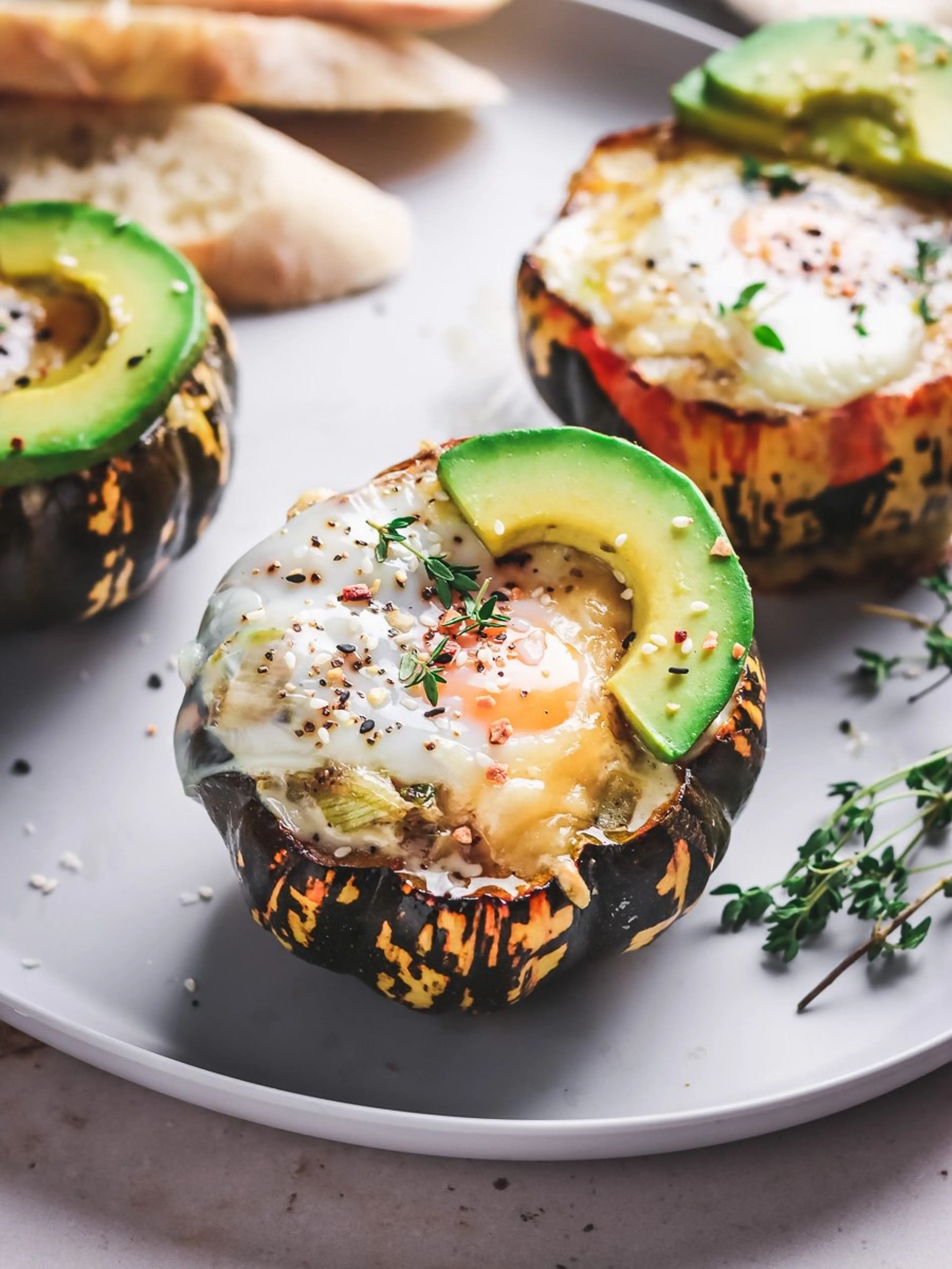 Breakfast stuffed acorn squash