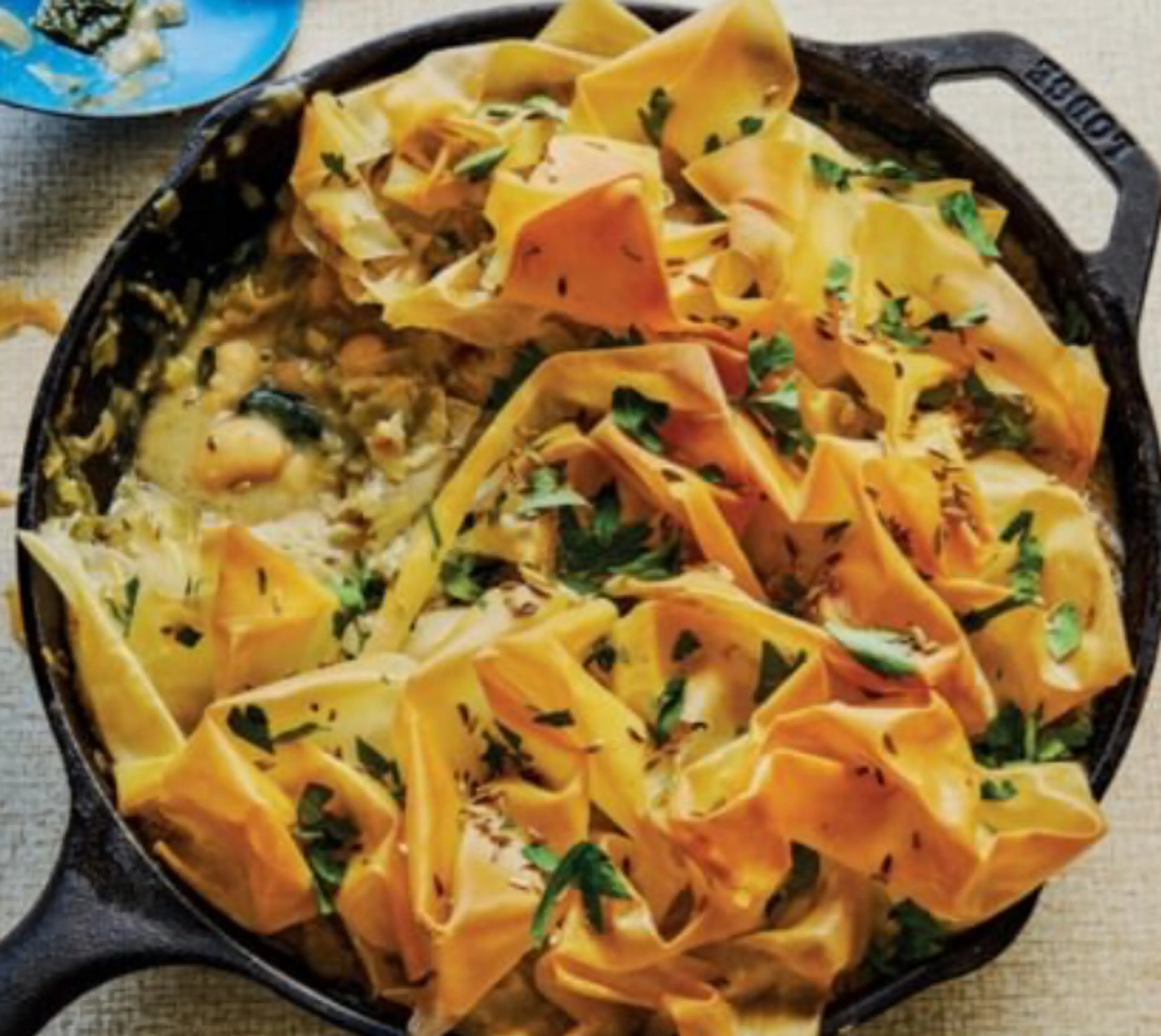 CREAMY LEEK & BUTTER BEAN FILO PIE