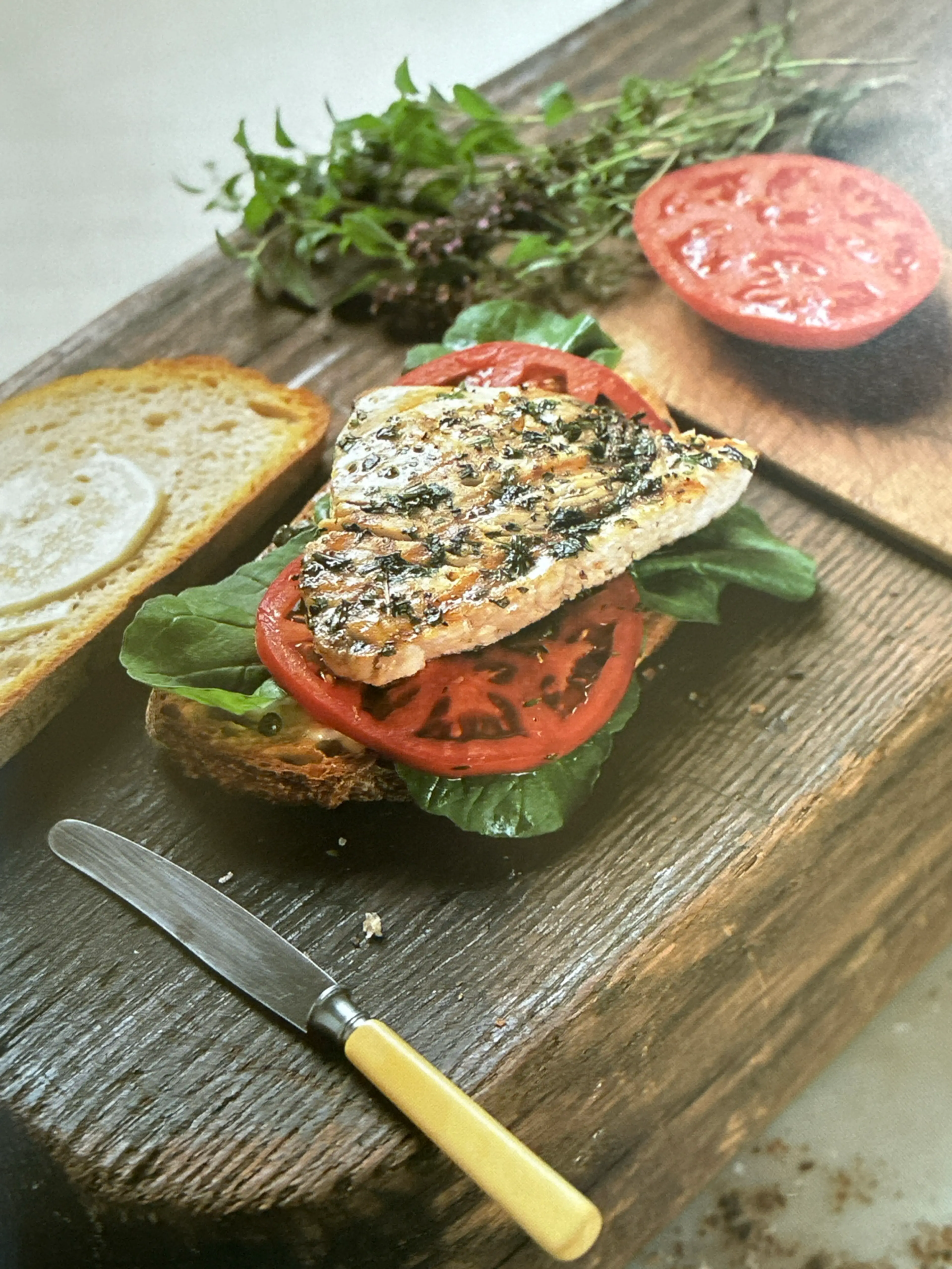 Swordfish and Arugula Panini