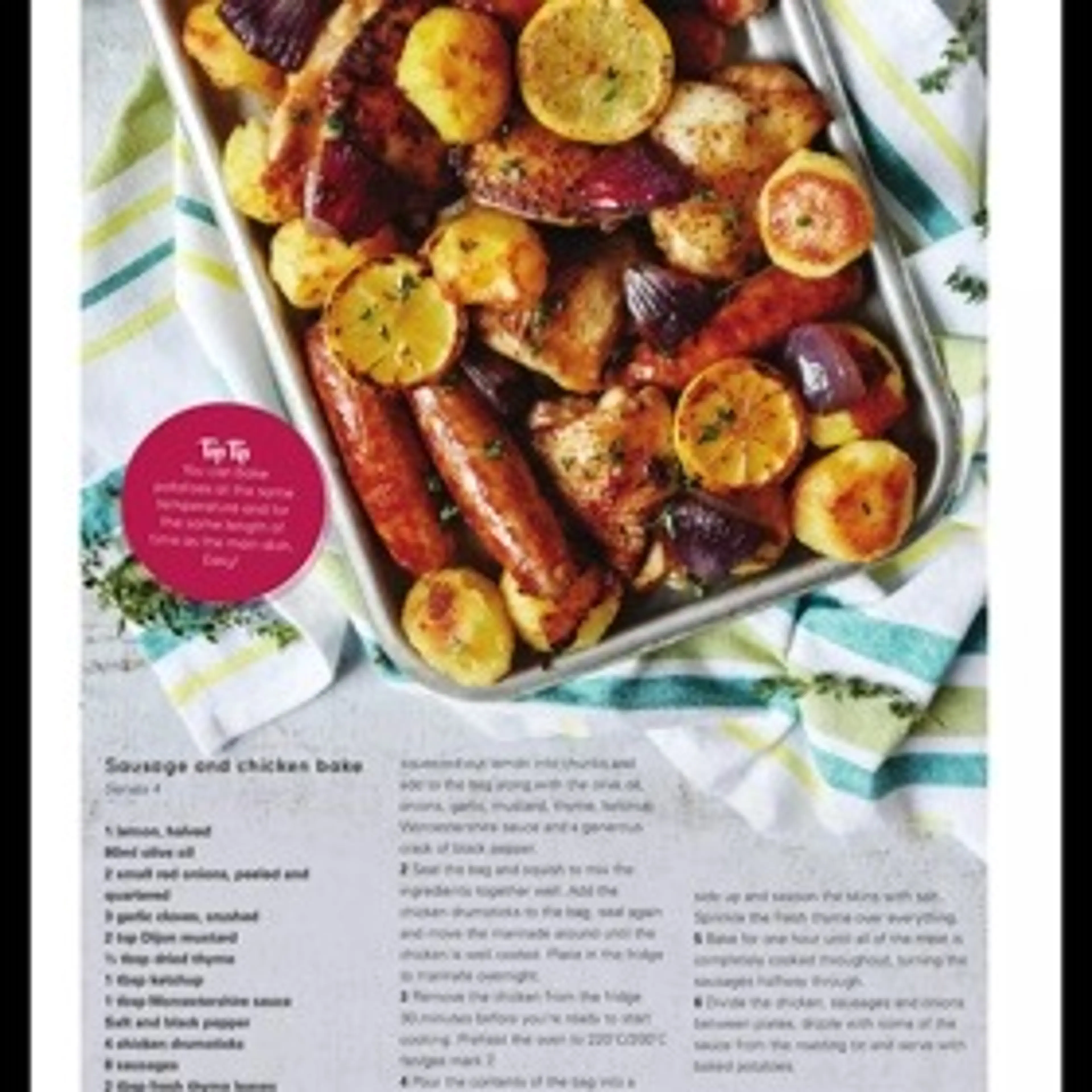 Sausage and chicken Bake