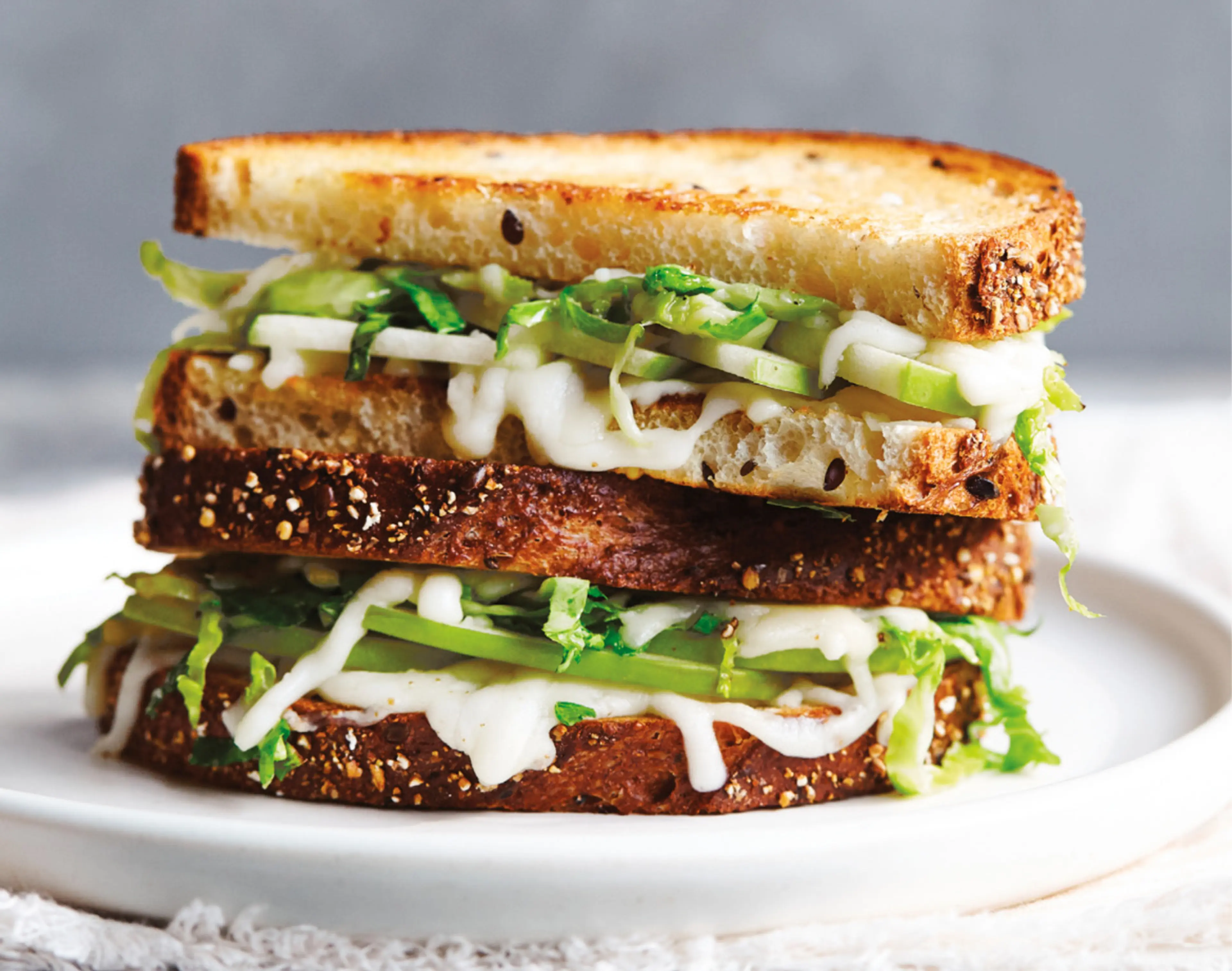 Brussel Sprout, Fennel and Apple Grilled Cheese