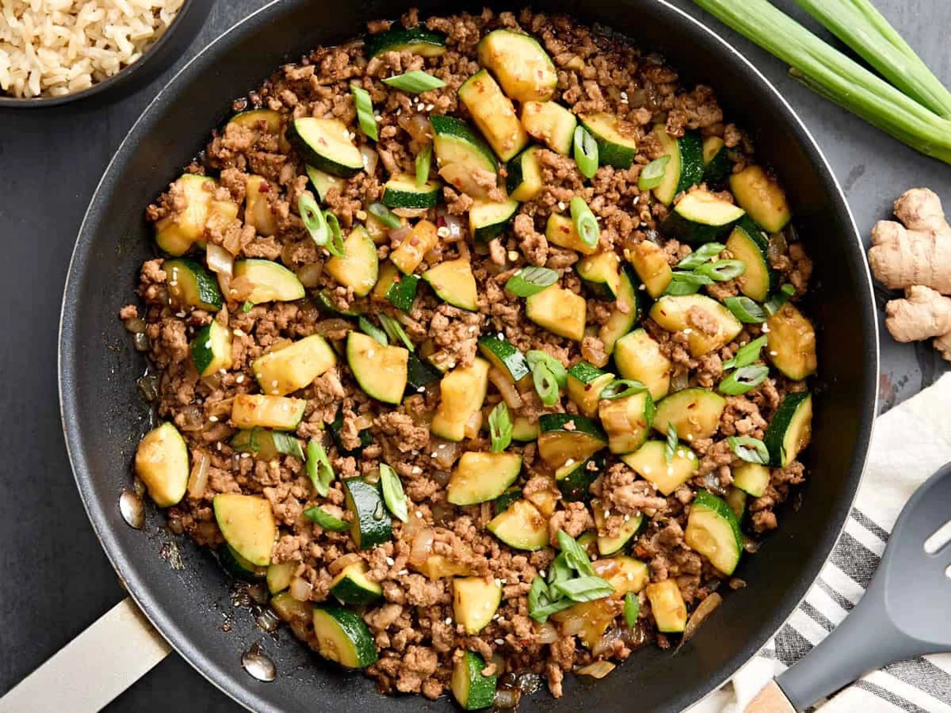 Ground Turkey Zucchini Skillet