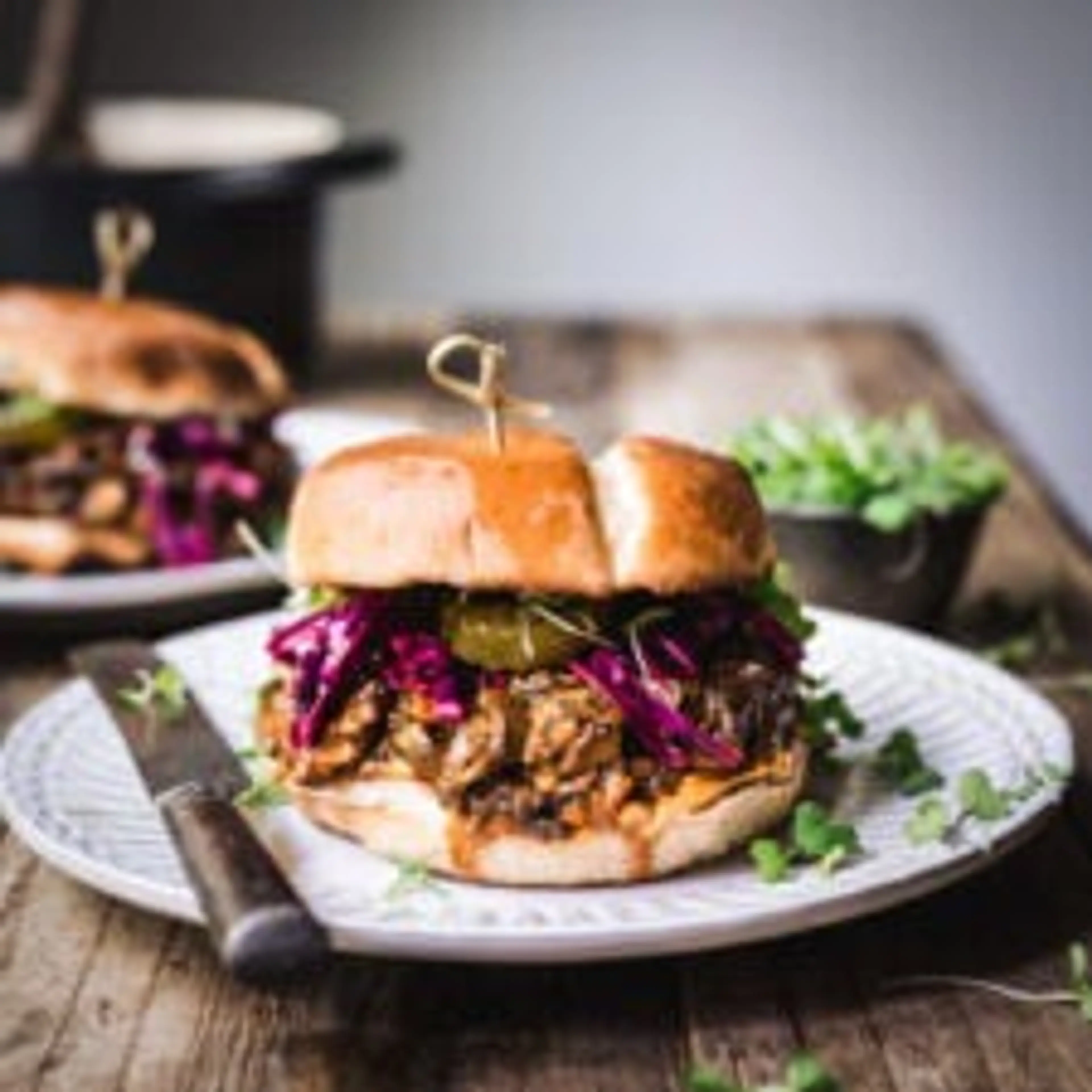 Pulled Mushroom BBQ Sandwich