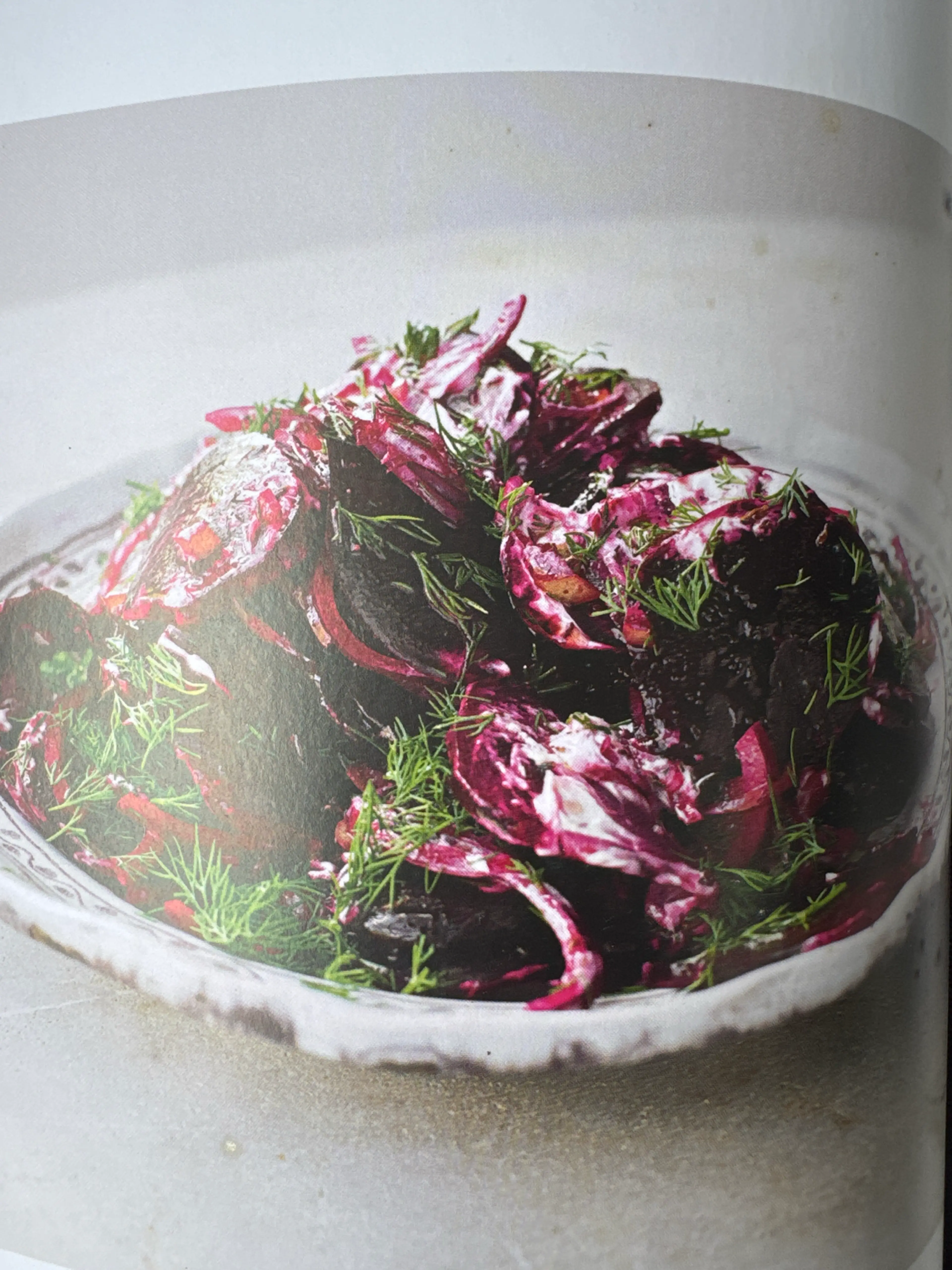 Roasted beetroot with yoghurt and preserved lemon