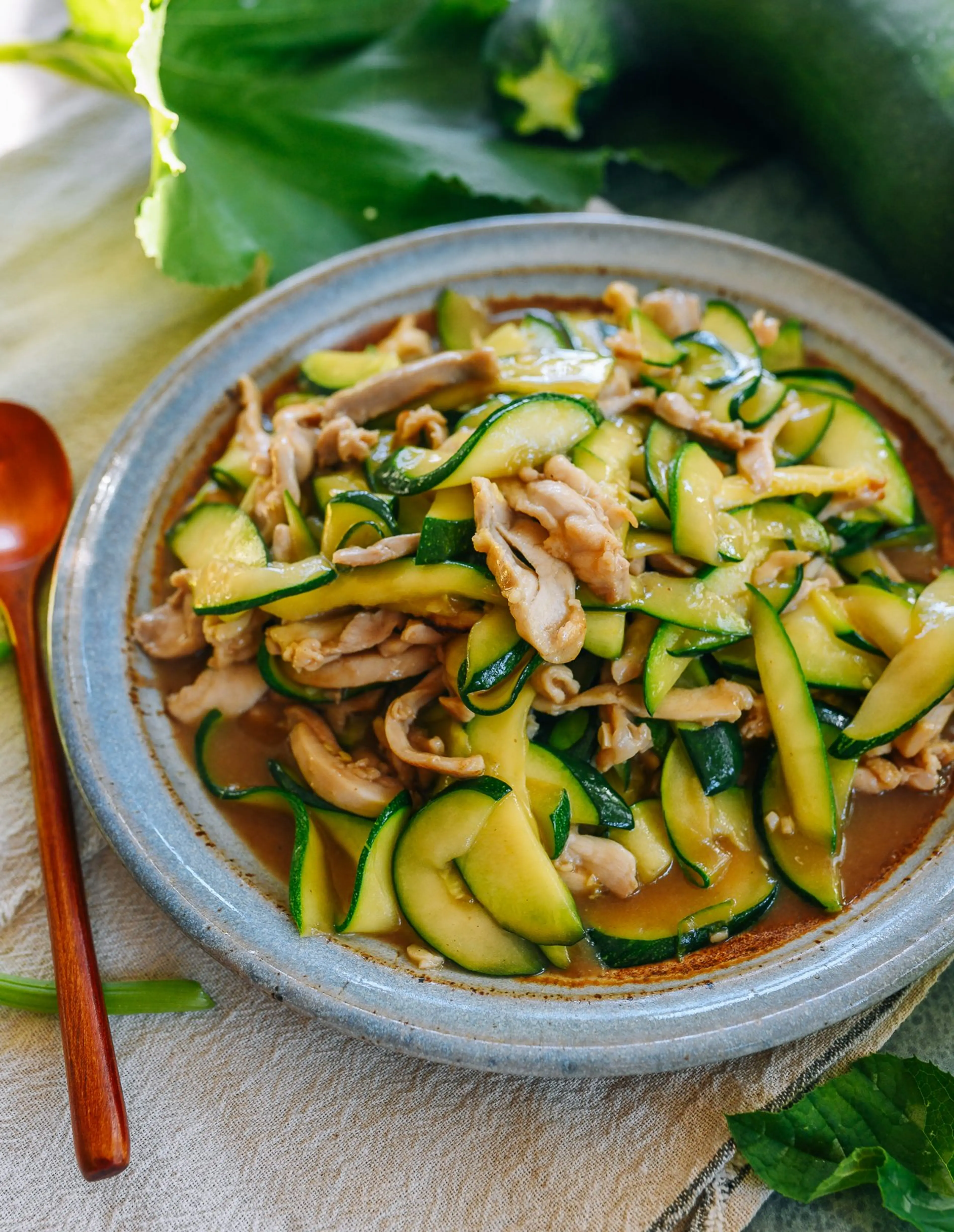 Courgette Stir-fry with Chicken