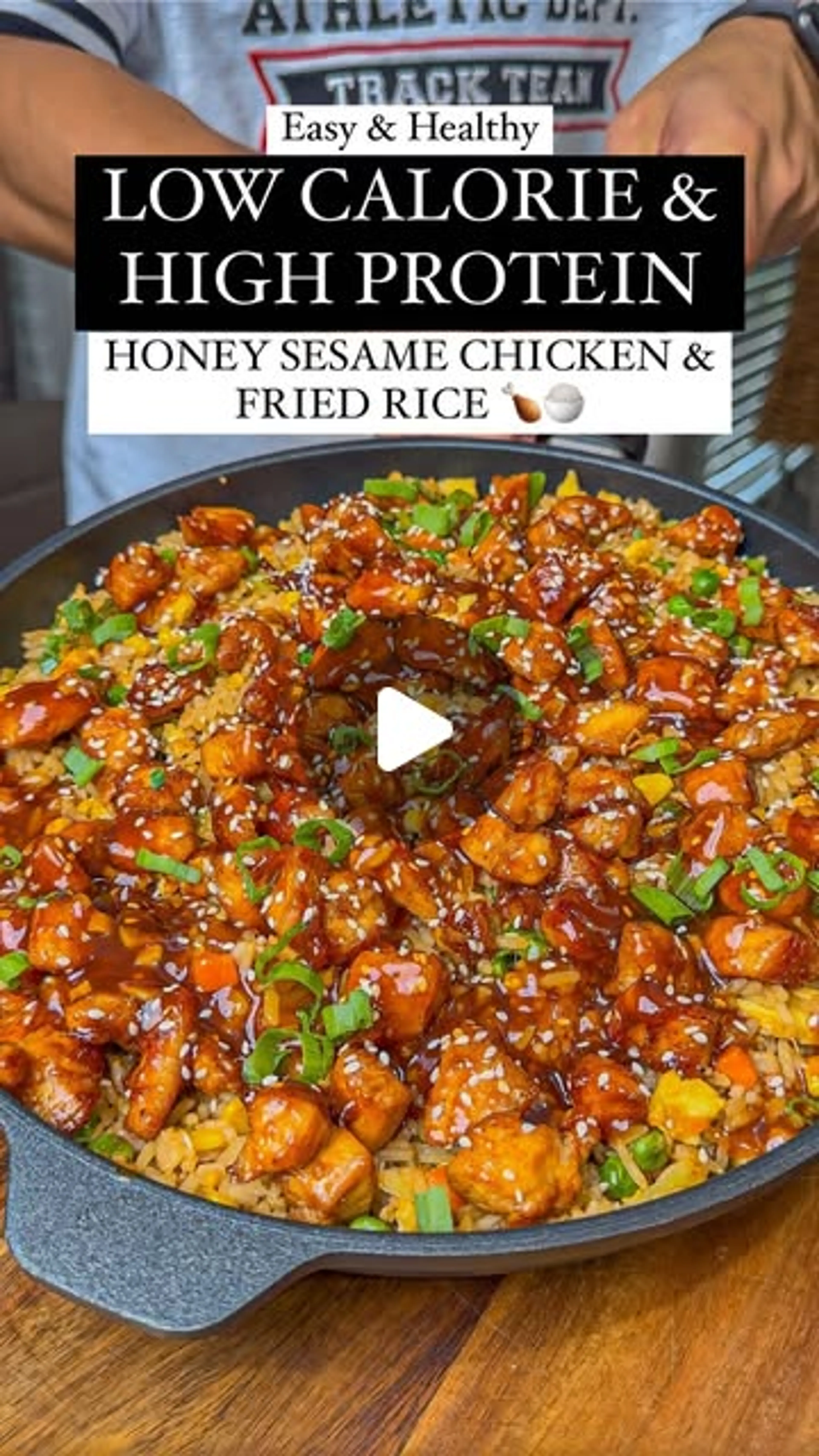 Honey Sesame Chicken And Fried Rice