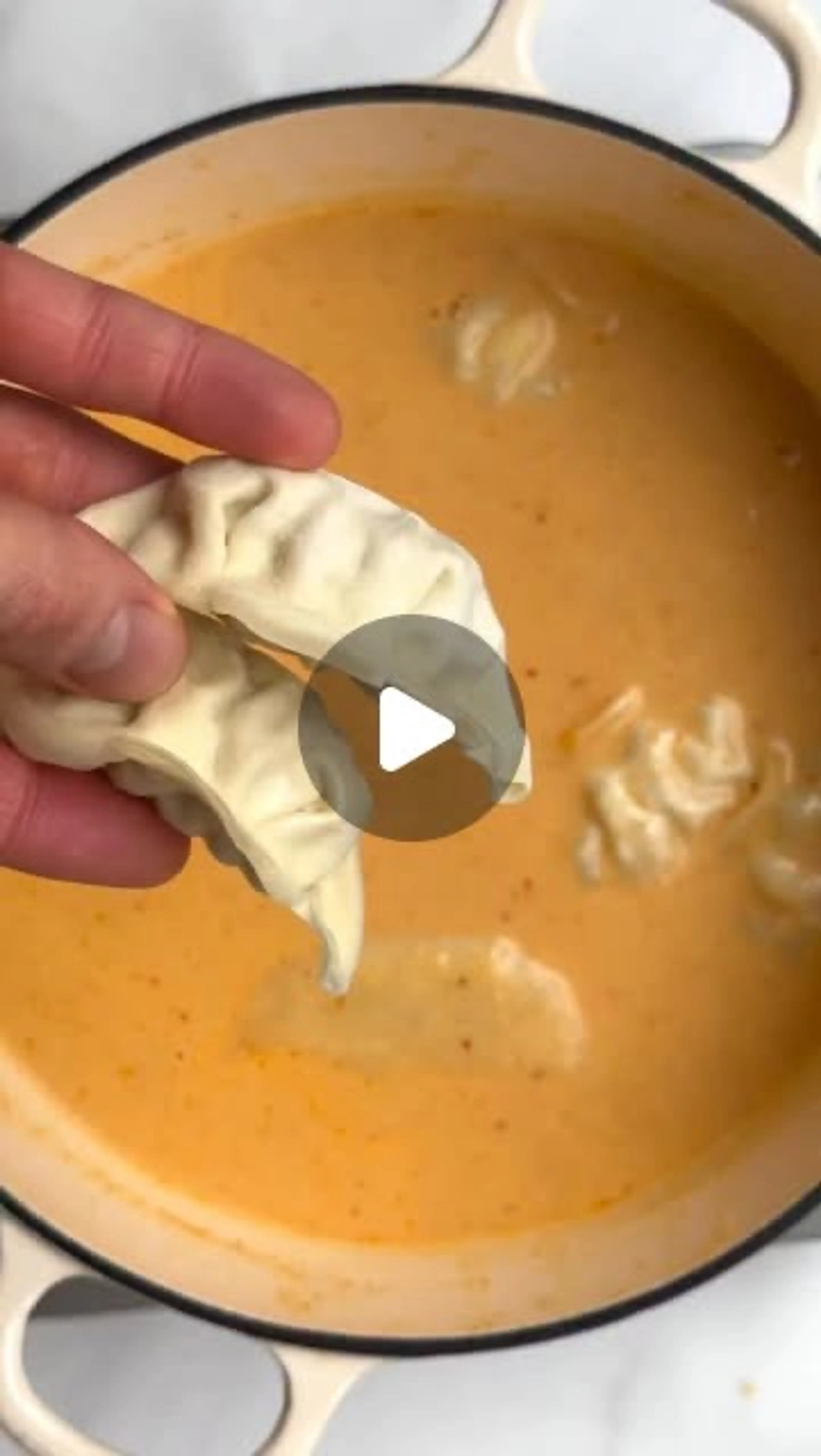 Creamy Coconut Noodle Dumpling Soup