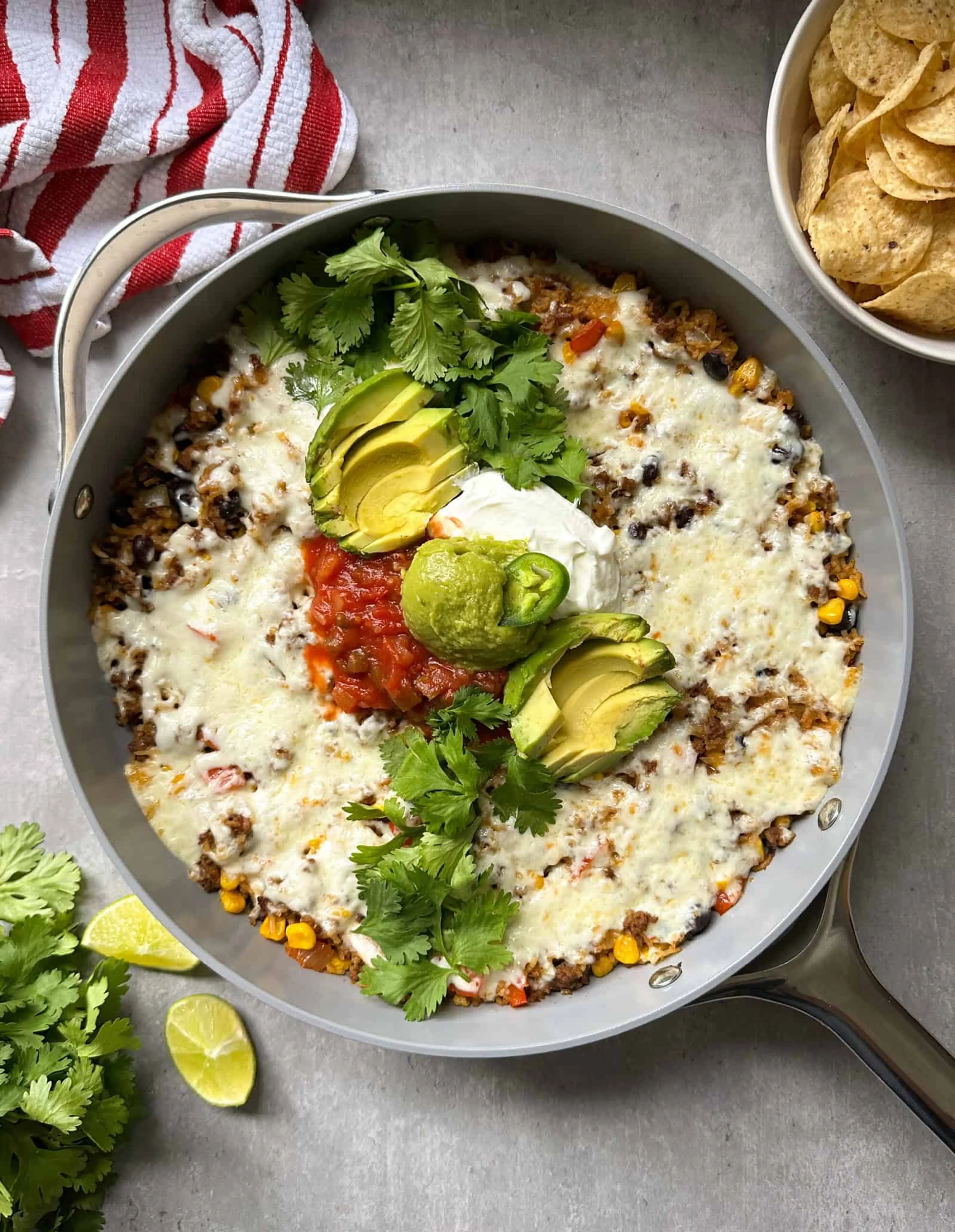 Mexican Beef and Rice Skillet