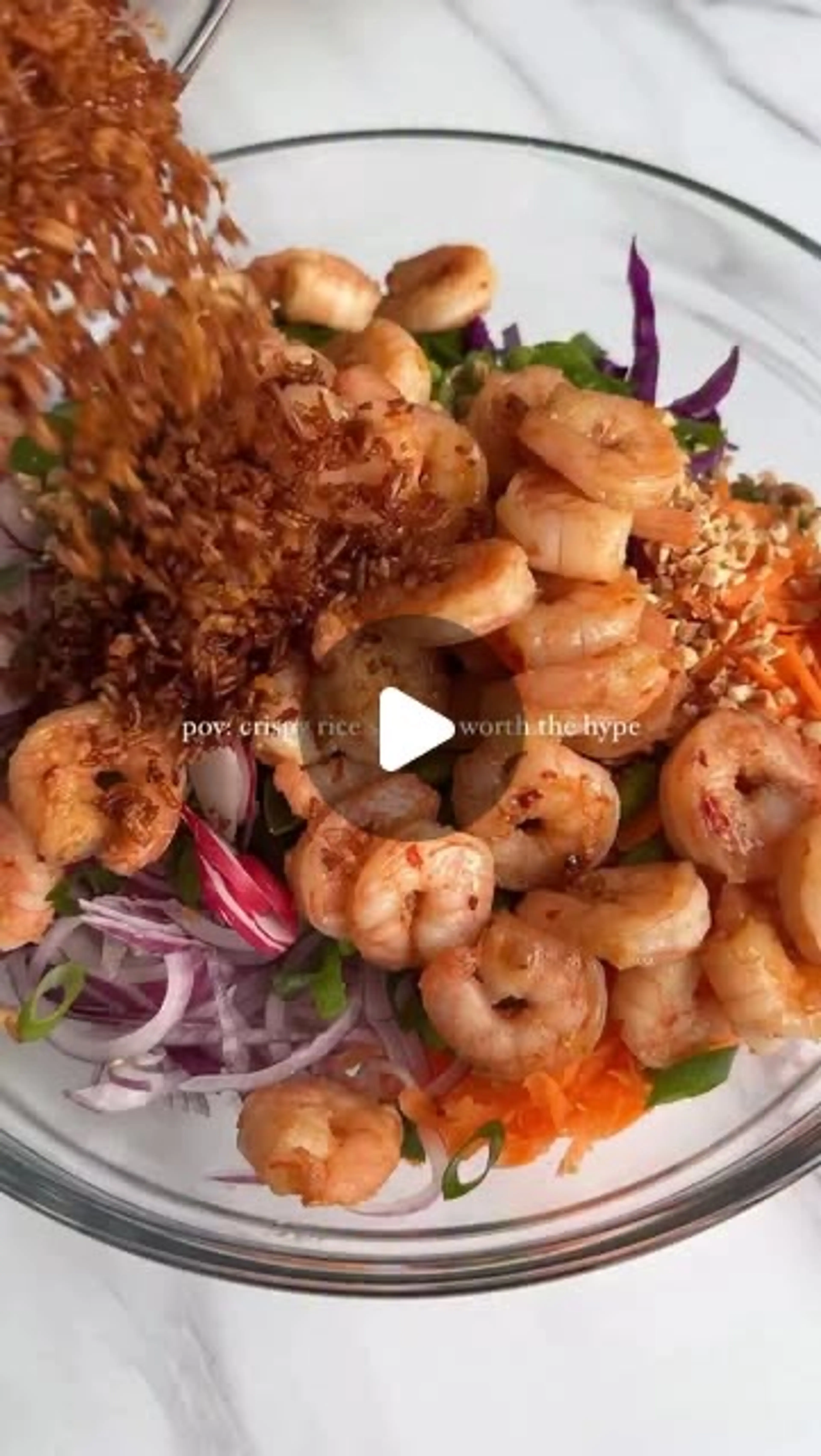 Peanut Crispy Rice Salad