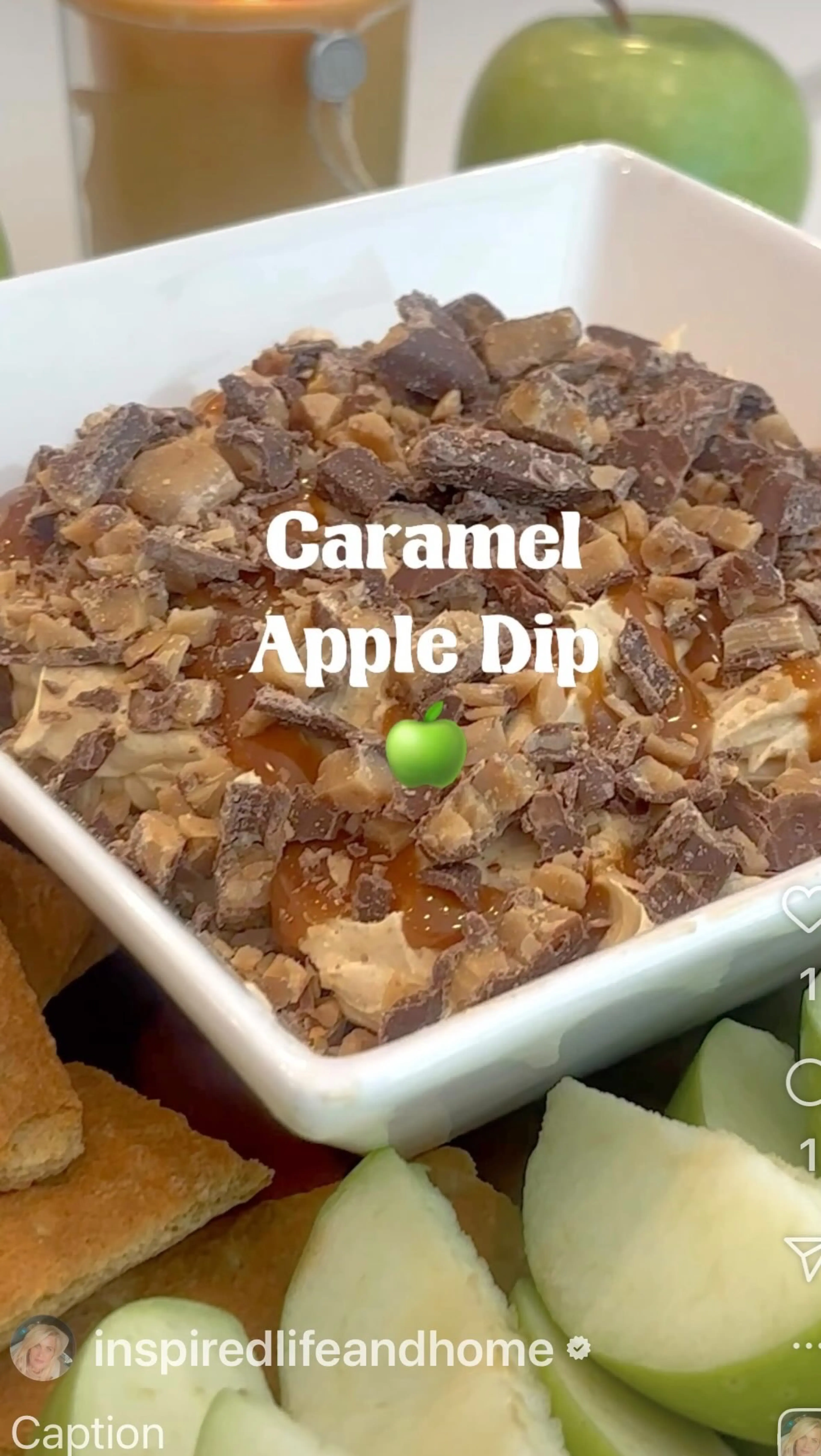 Caramel Apple Dip with Crushed Heath Bars Is the Perfect No