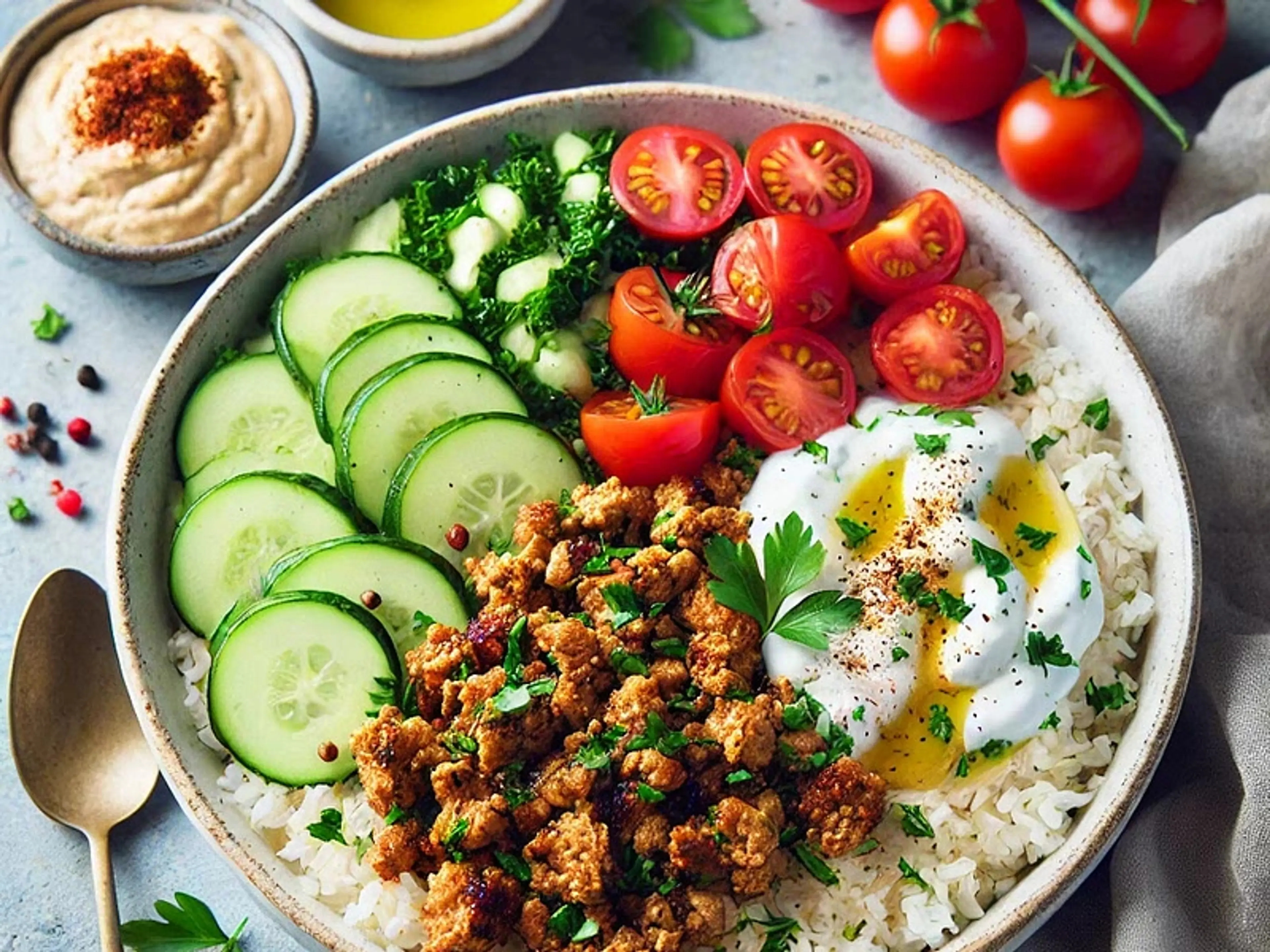 Mediterranean Ground Turkey Bowls