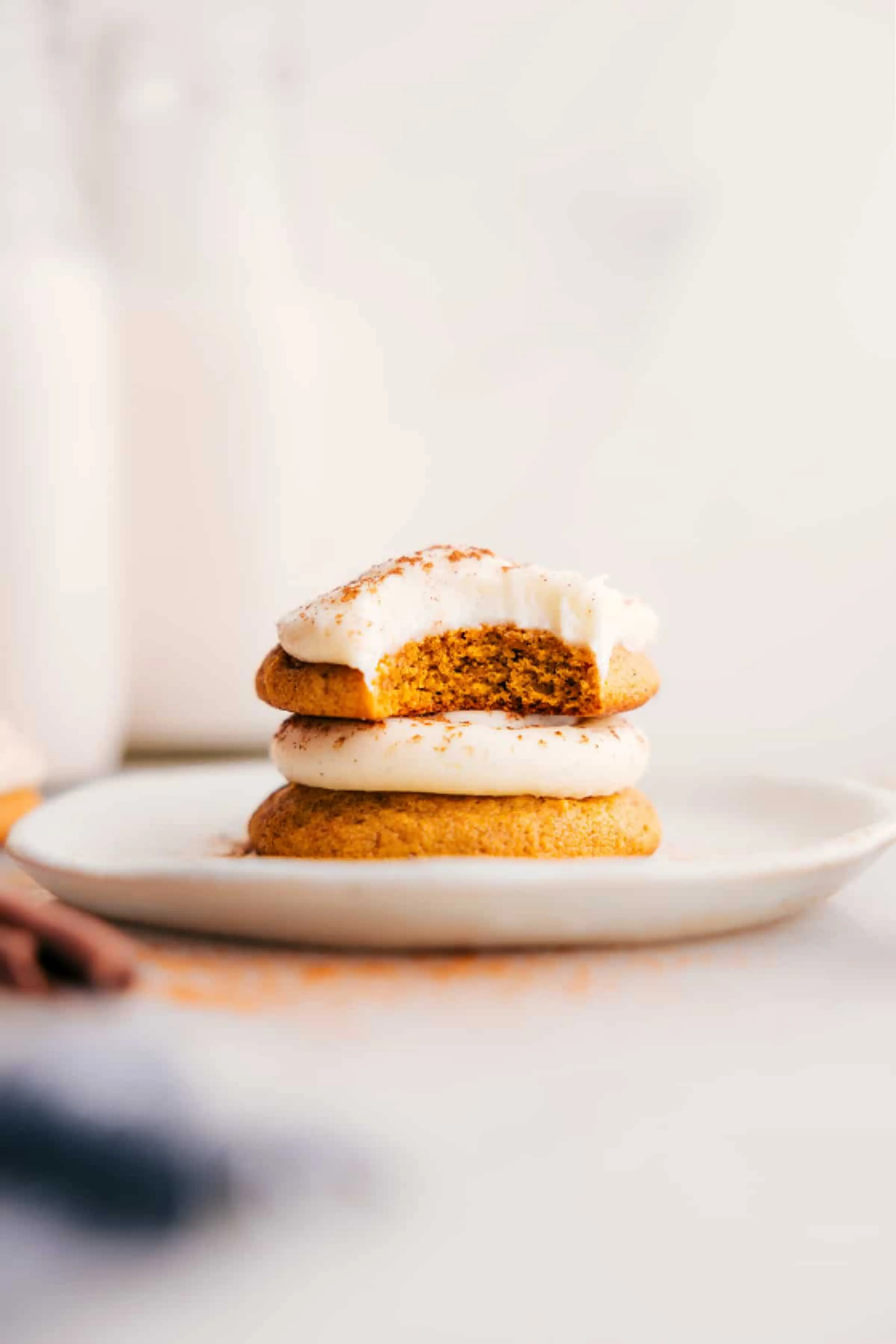 Pumpkin Cookies With Cream Cheese Frosting