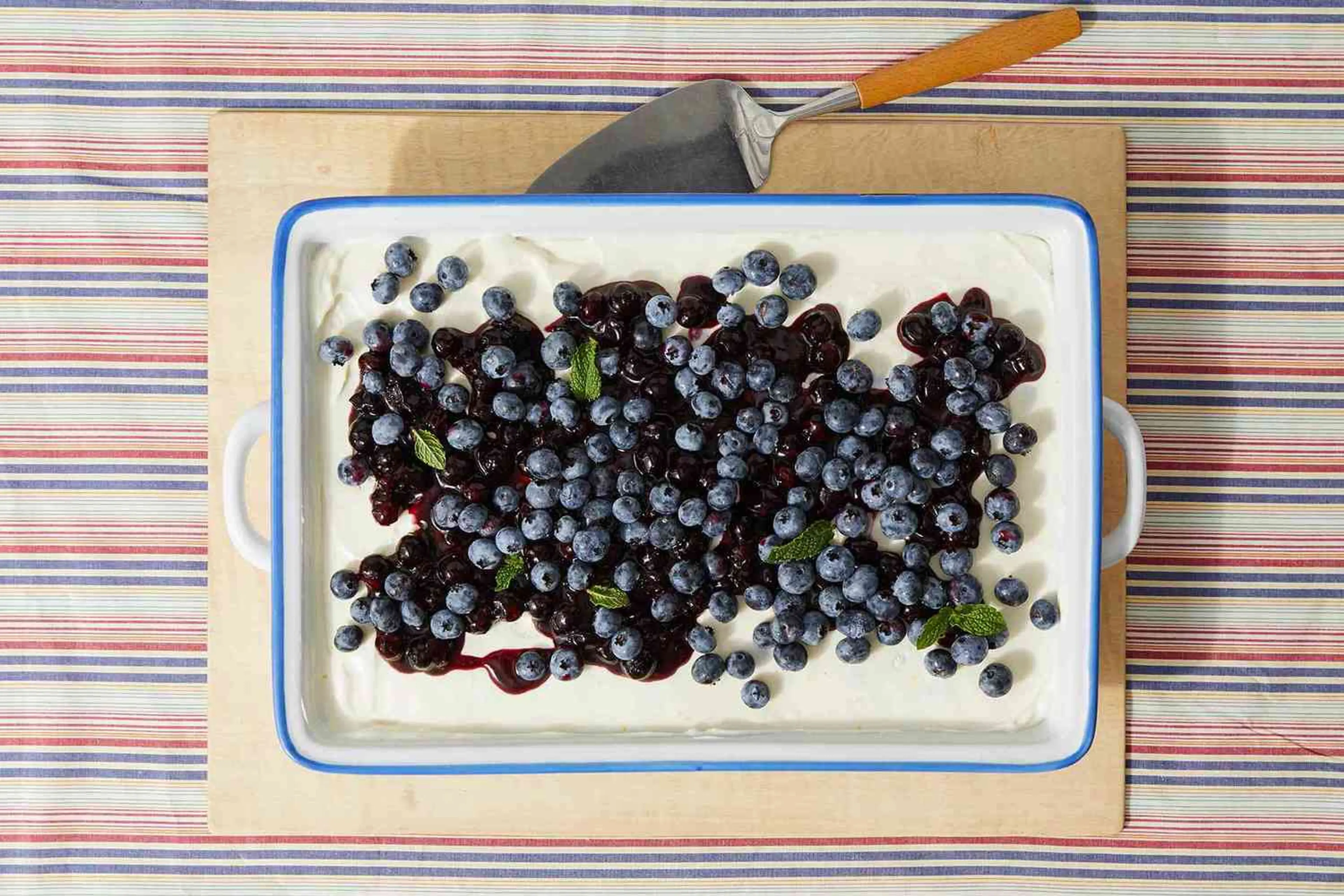 No-Bake Blueberry Cheesecake for a Crowd