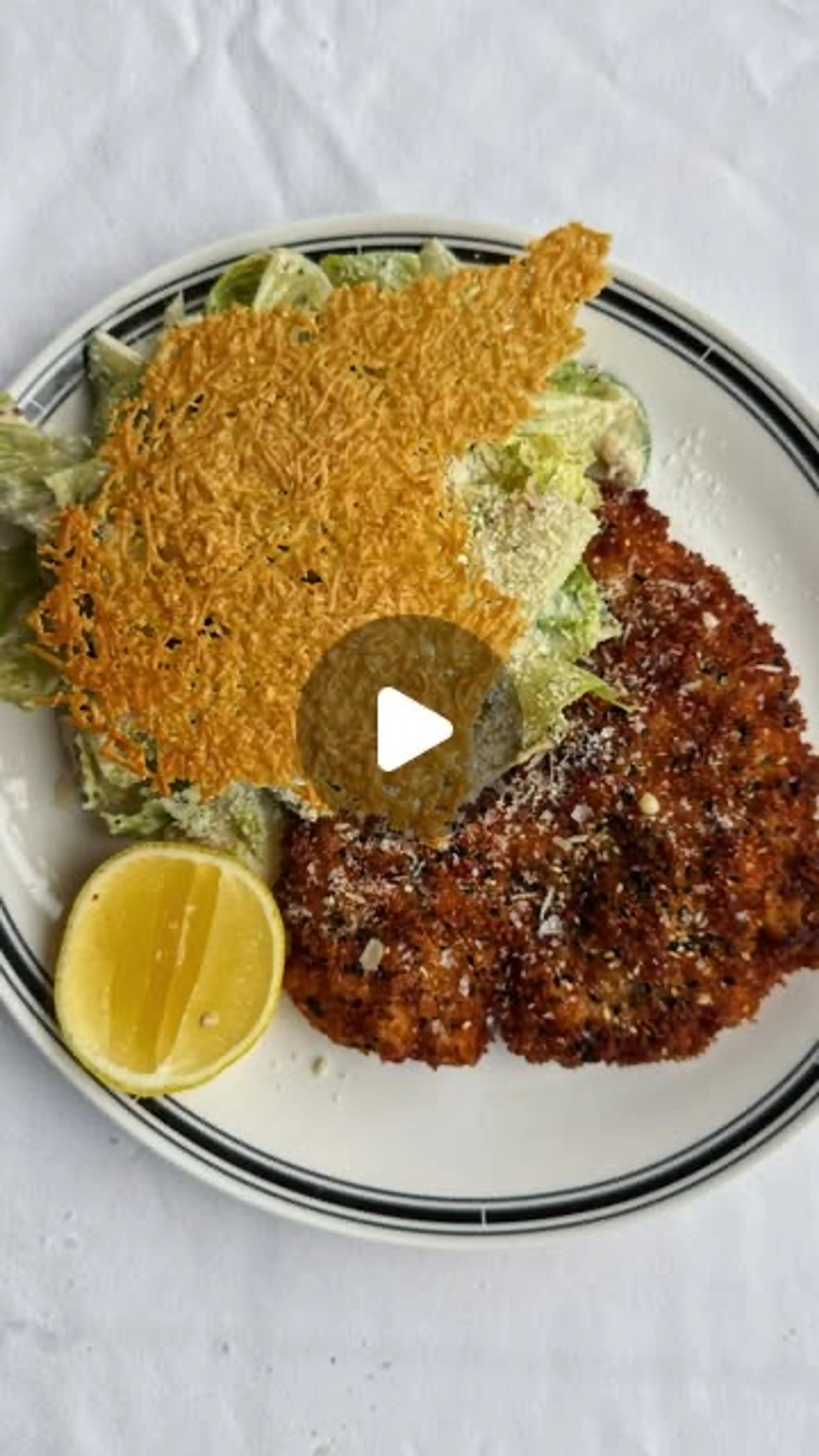 CHICKEN SCHNITZEL WITH AN ASIAN INSPIRED CAESAR ISH SALA