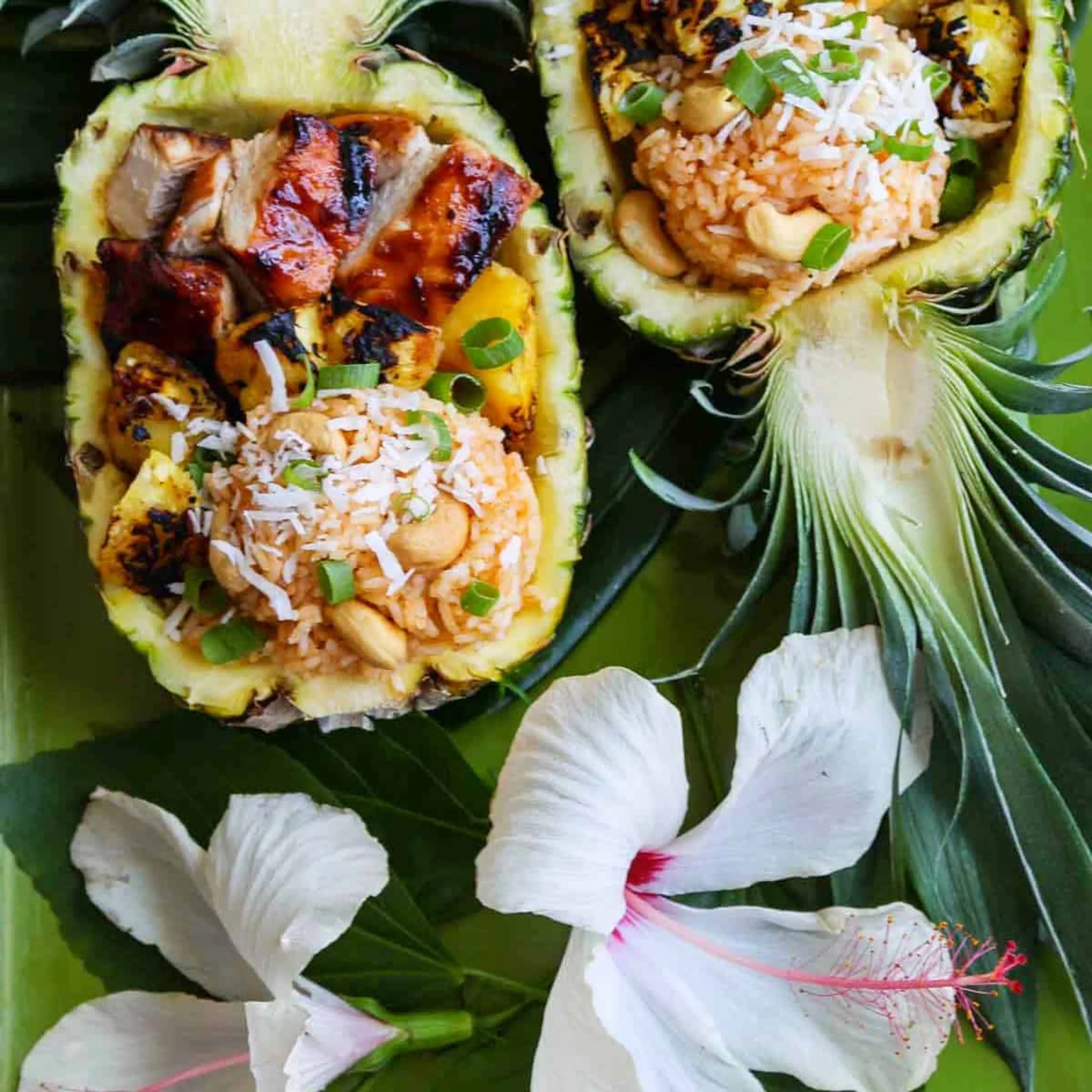 Huli Huli Chicken Recipe (Pineapple Bowls & Coconut Lime Ric