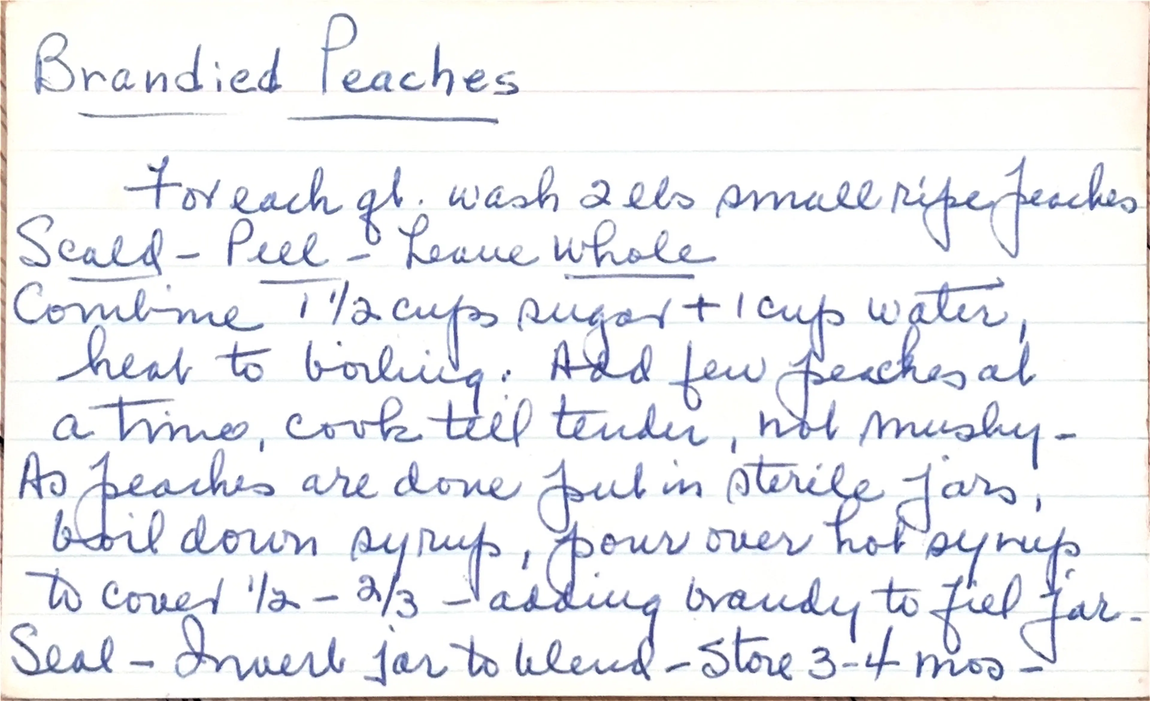 Brandied Peaches