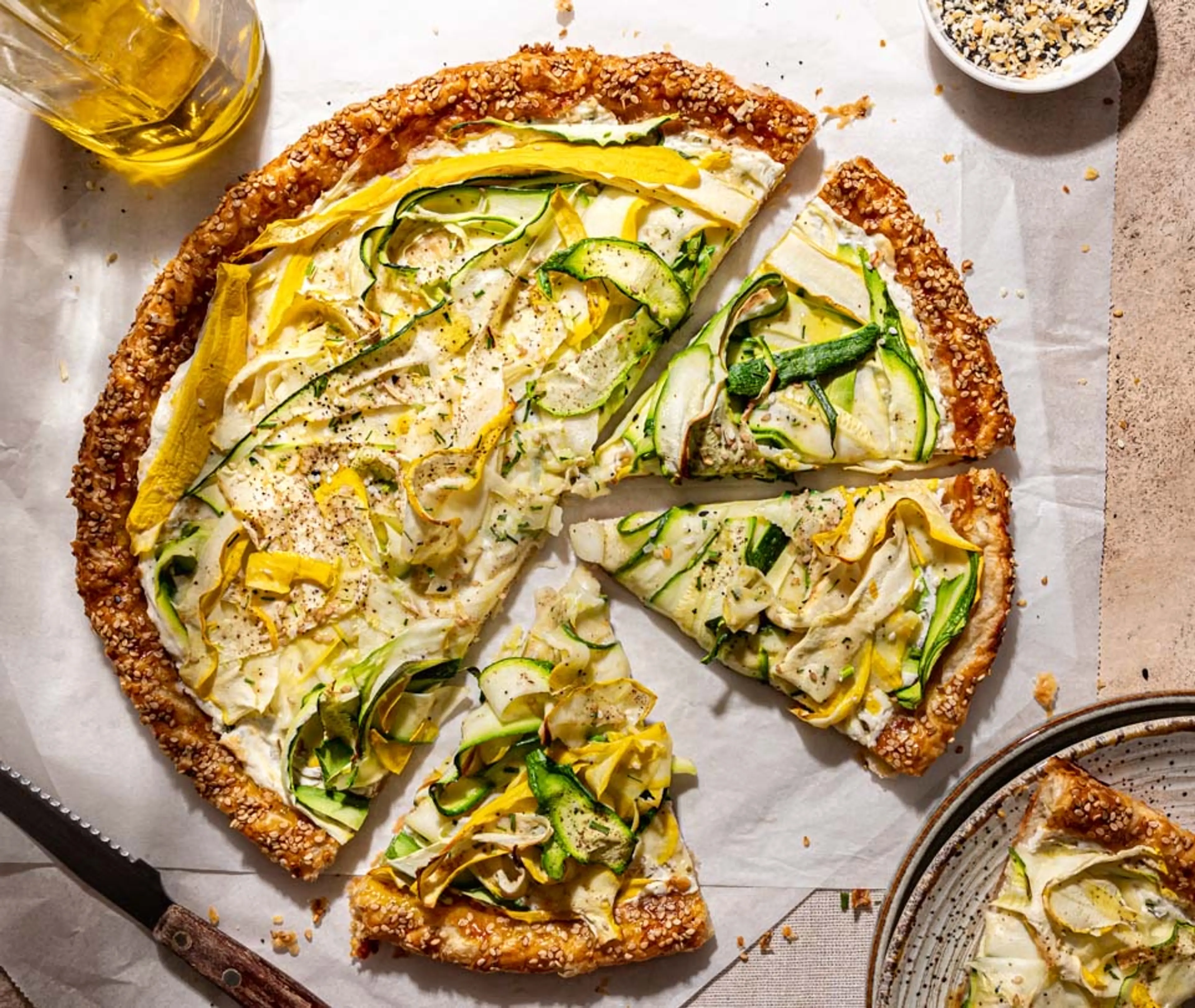 Courgette plaattaart
