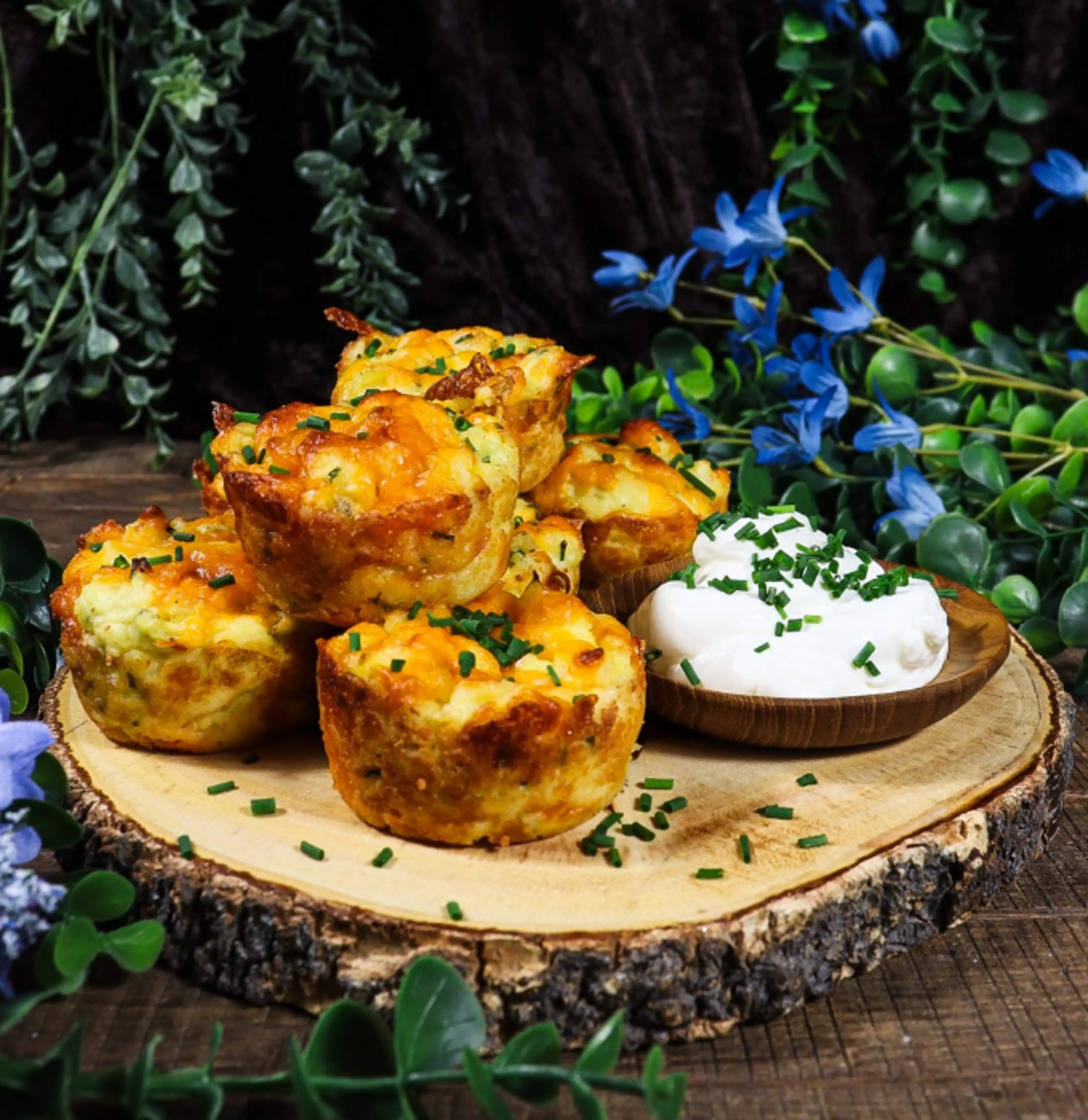 Cheese and Chive Potato Puffs
