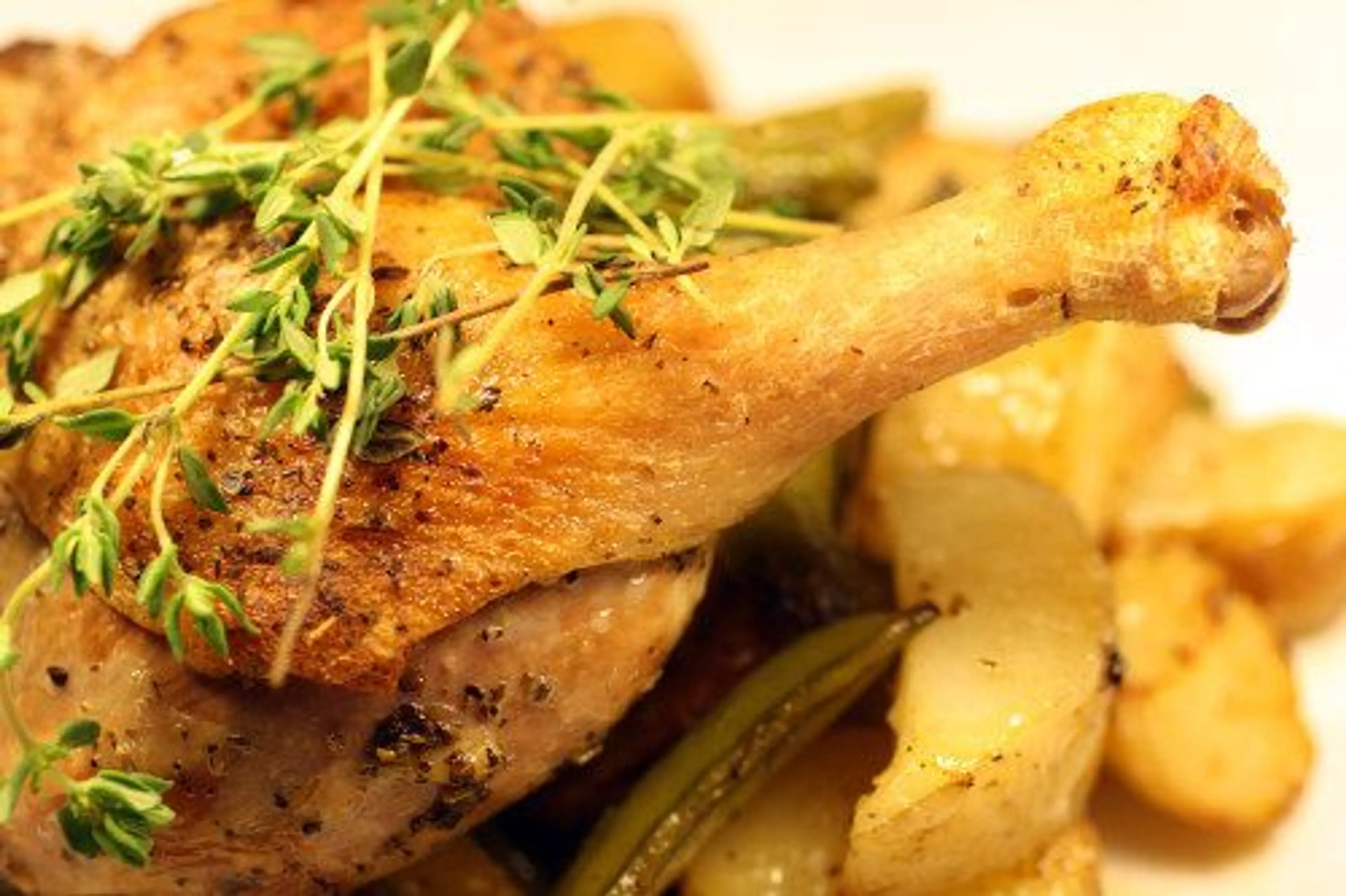 French in a Flash: Rustic Roast Duck with New Potatoes, Suga