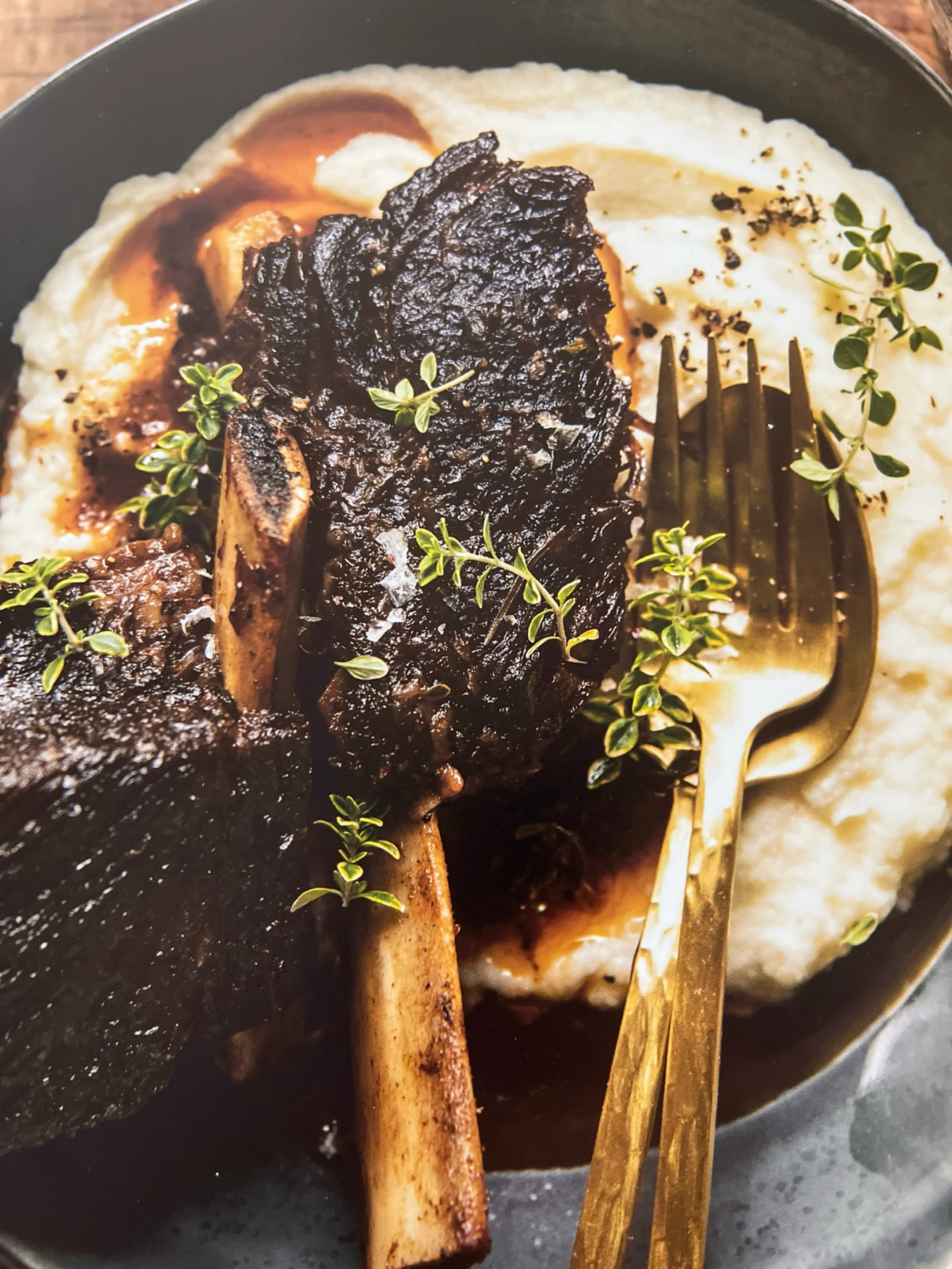 Red Wine Braised Short Ribs With Whipped Cauliflower