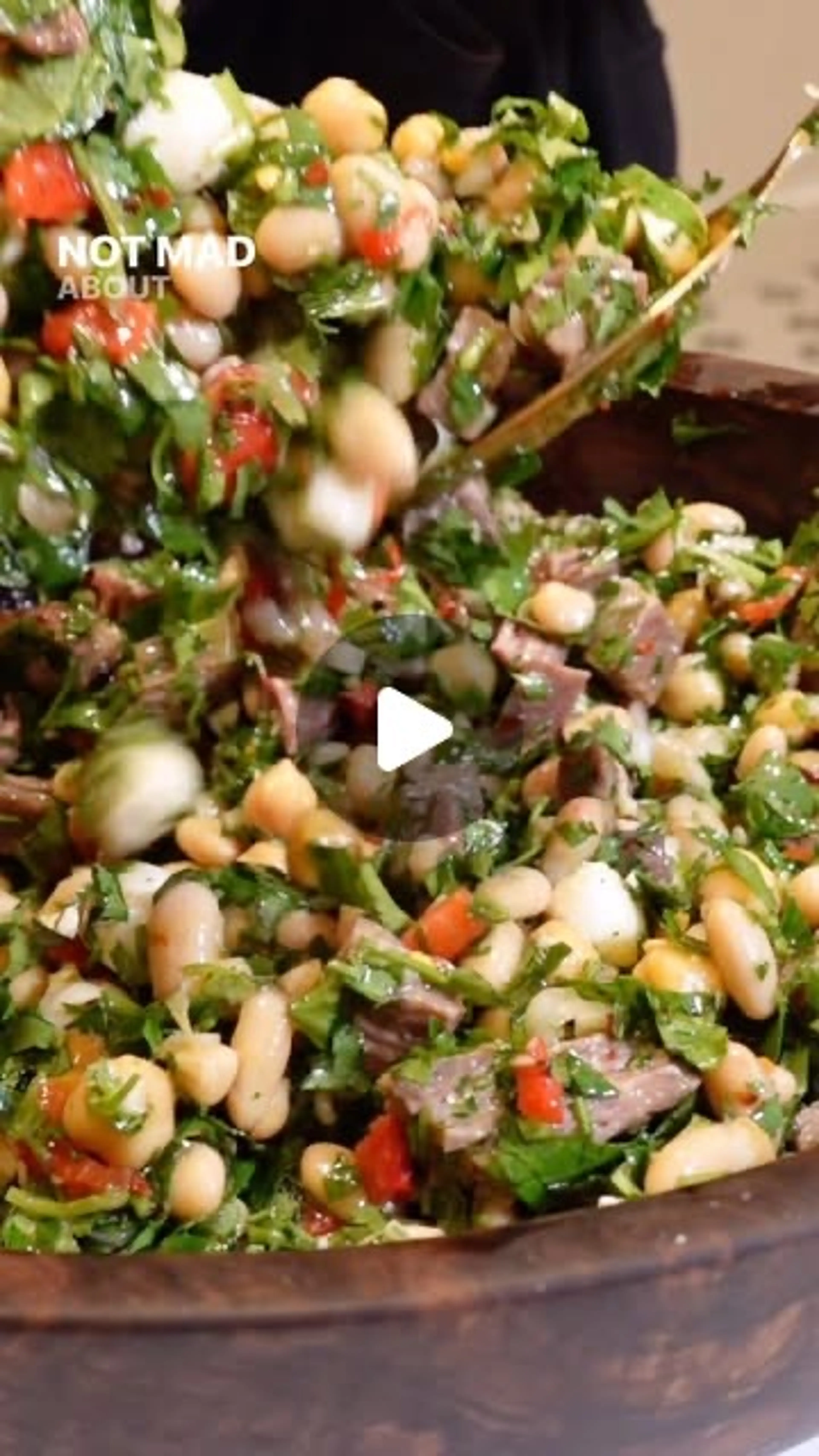 Steak Chimichurri Dense Bean Salad
