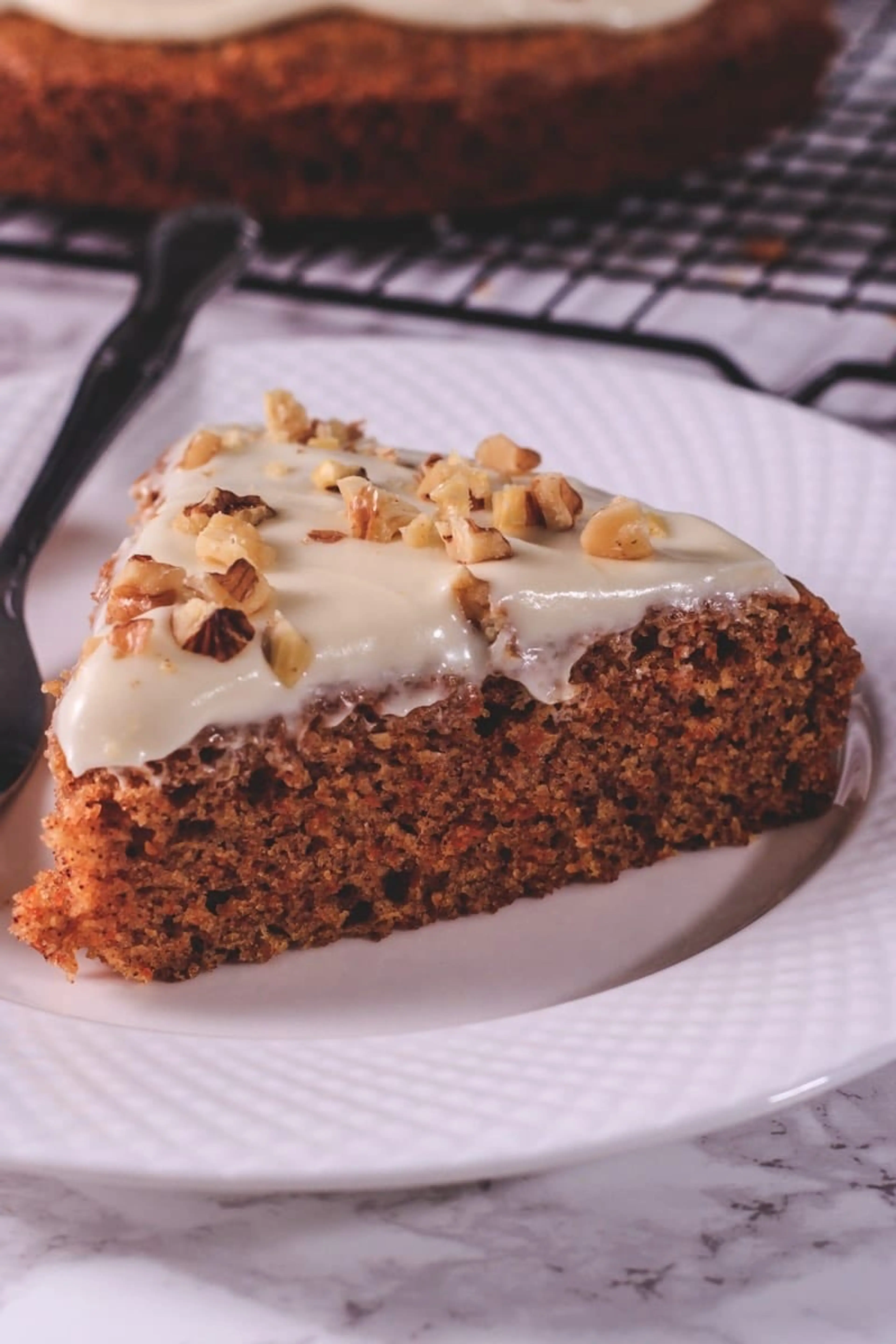 Eggless Carrot Cake Recipe