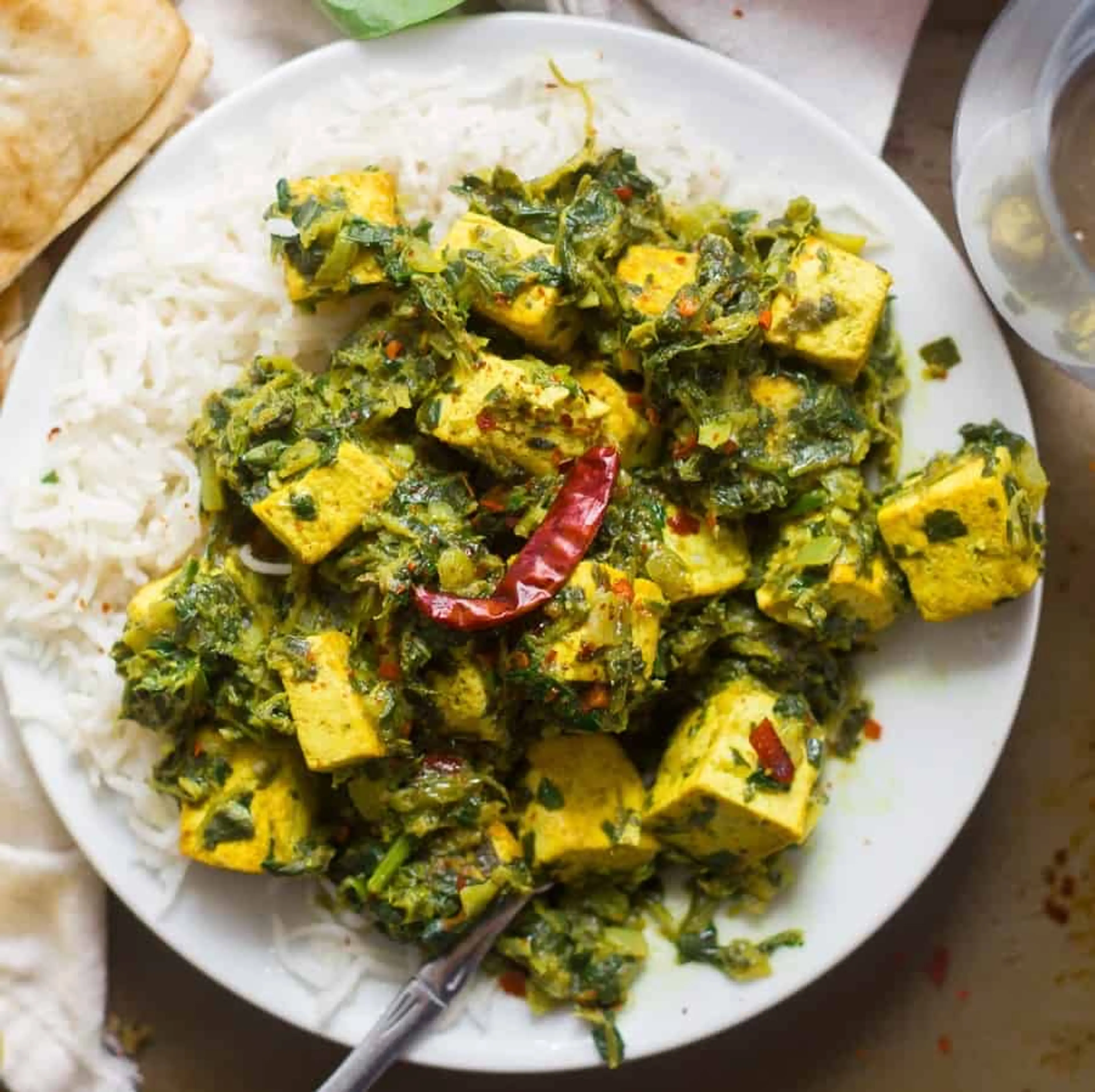 Vegan Saag Paneer (with Tofu Paneer!)