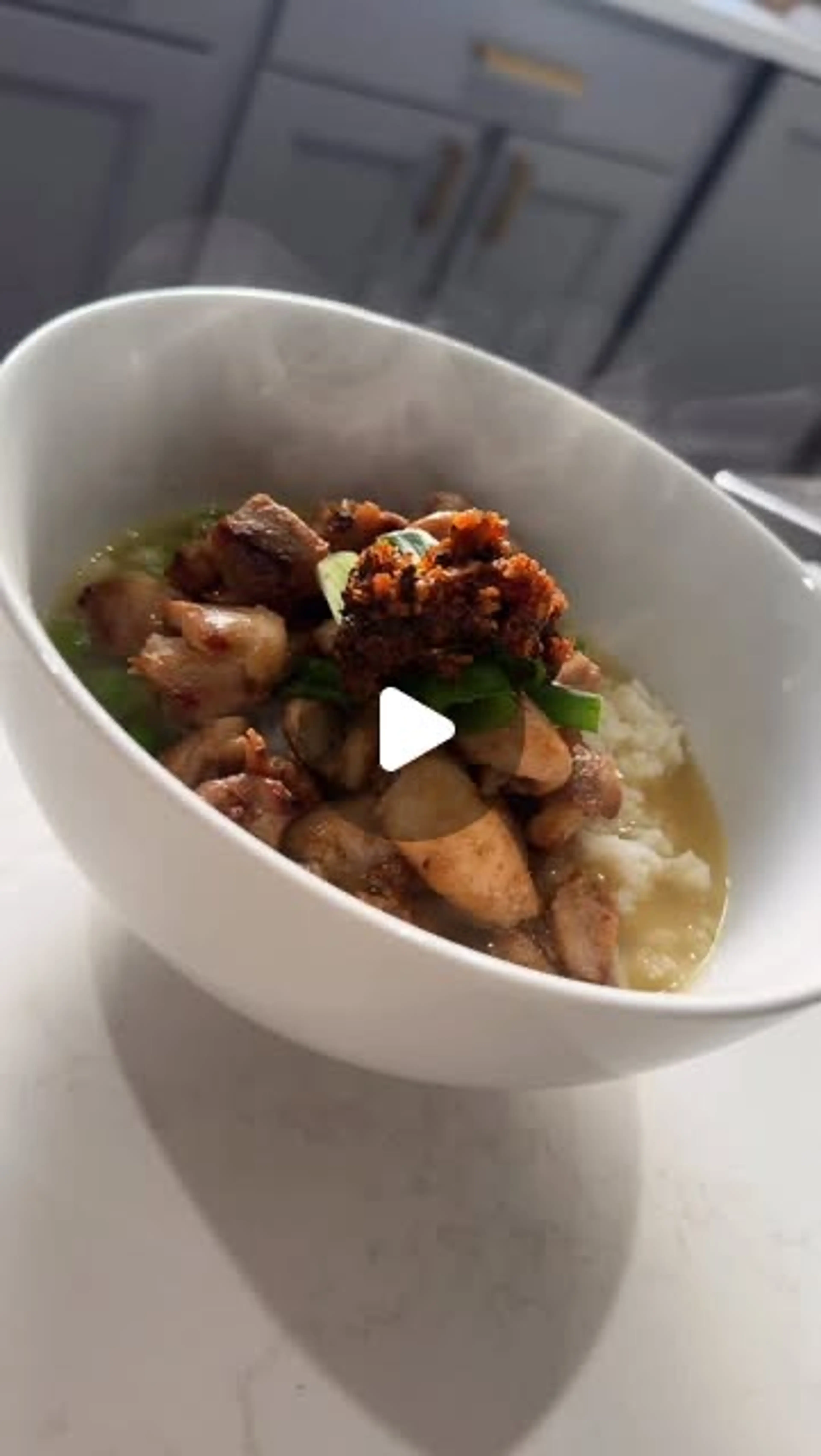 Seared Miso Chicken in Ginger Broth