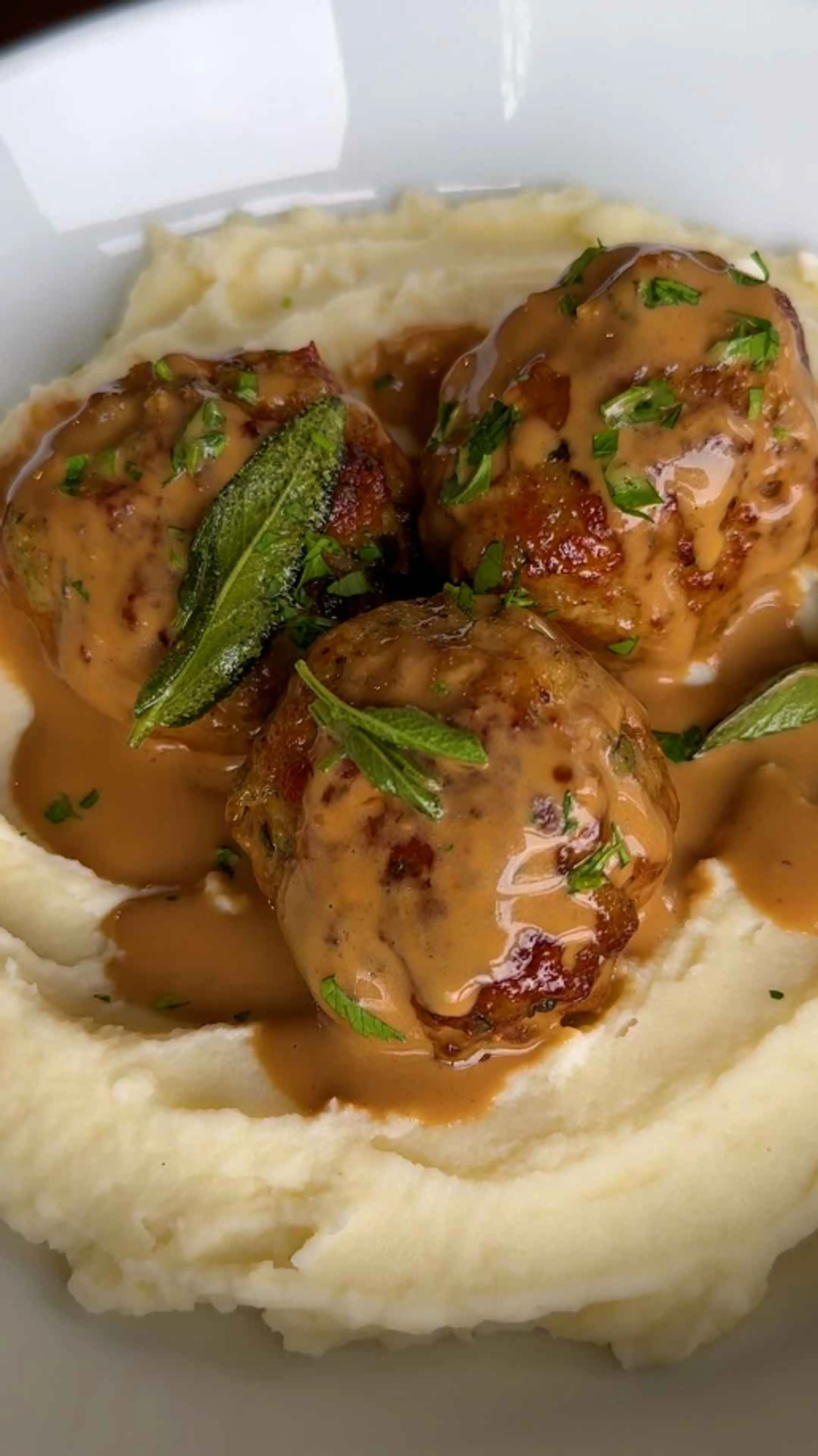 Sage Garlic Meatballs