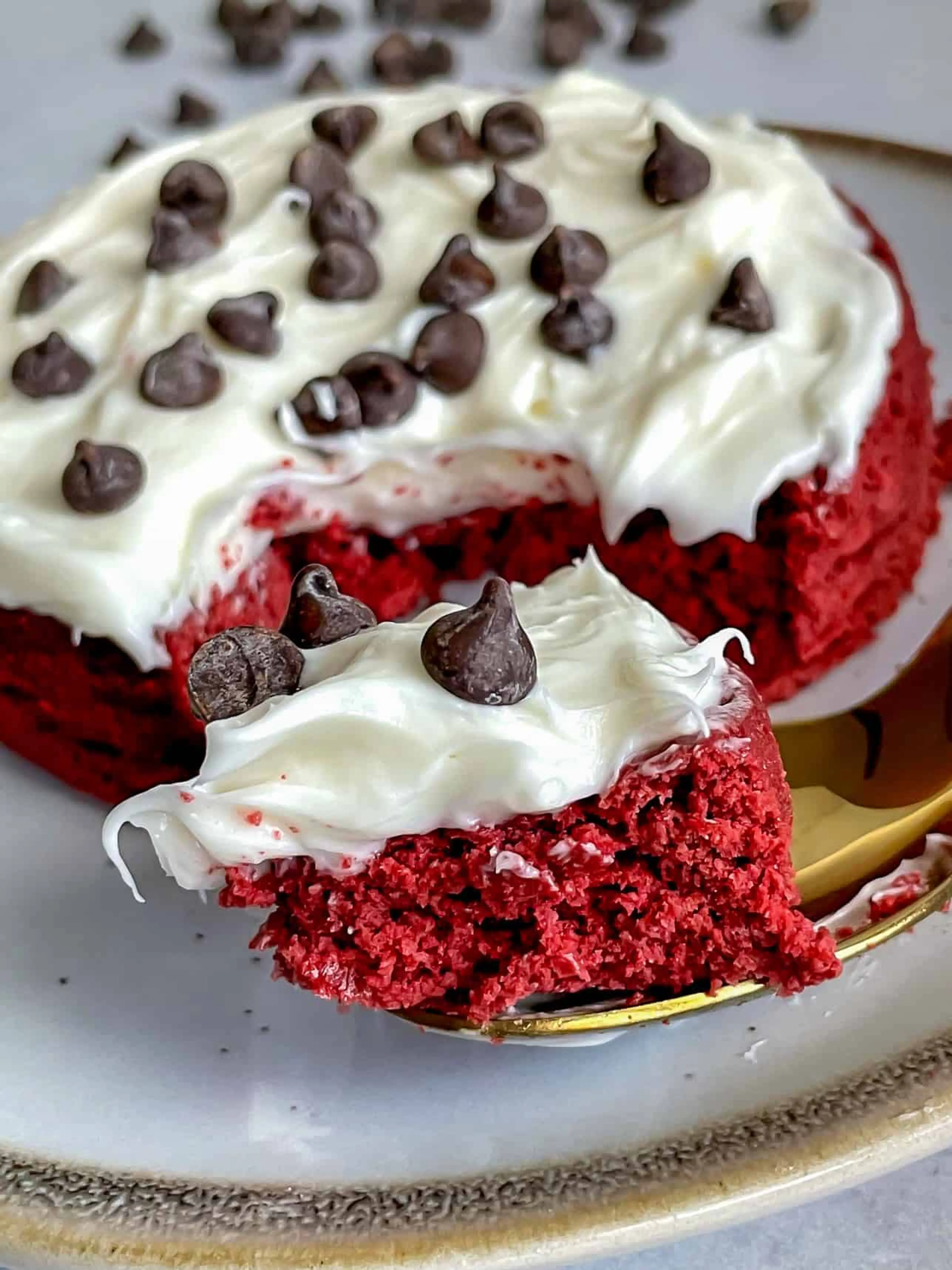 Healthy Red Velvet Protein Mug Cake