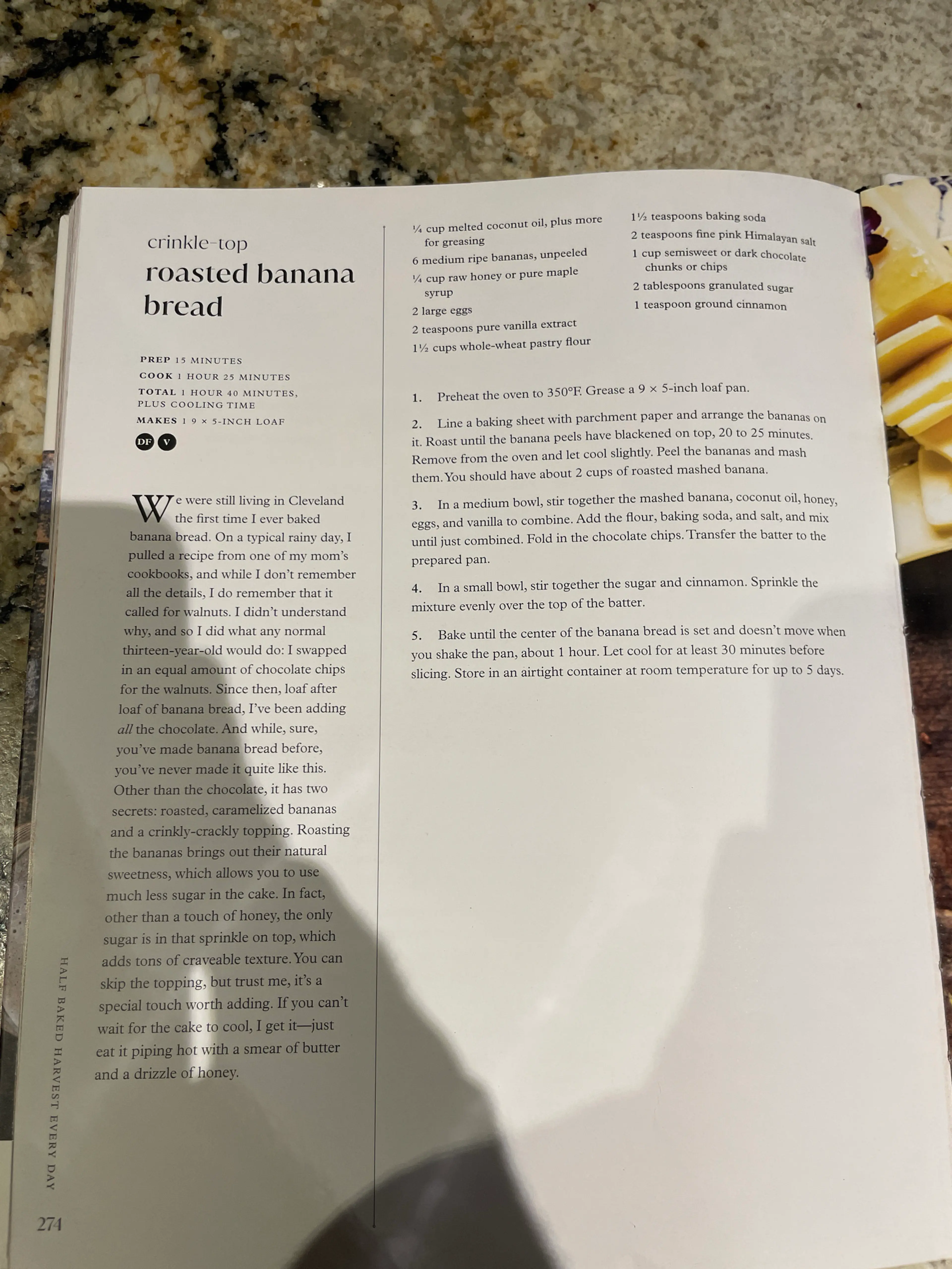 crinkle-top roasted banana bread