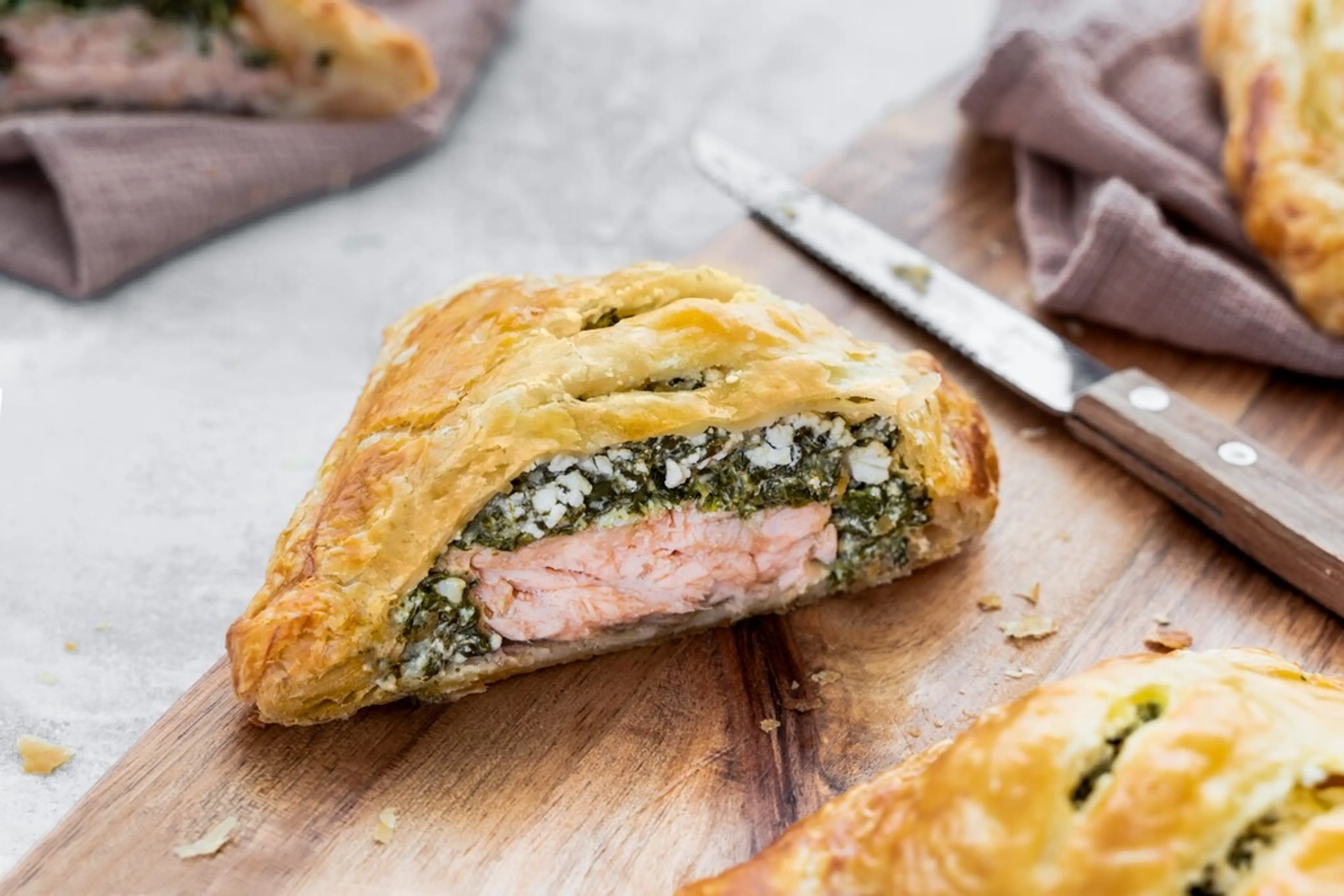 Zalmpakketjes met spinazie